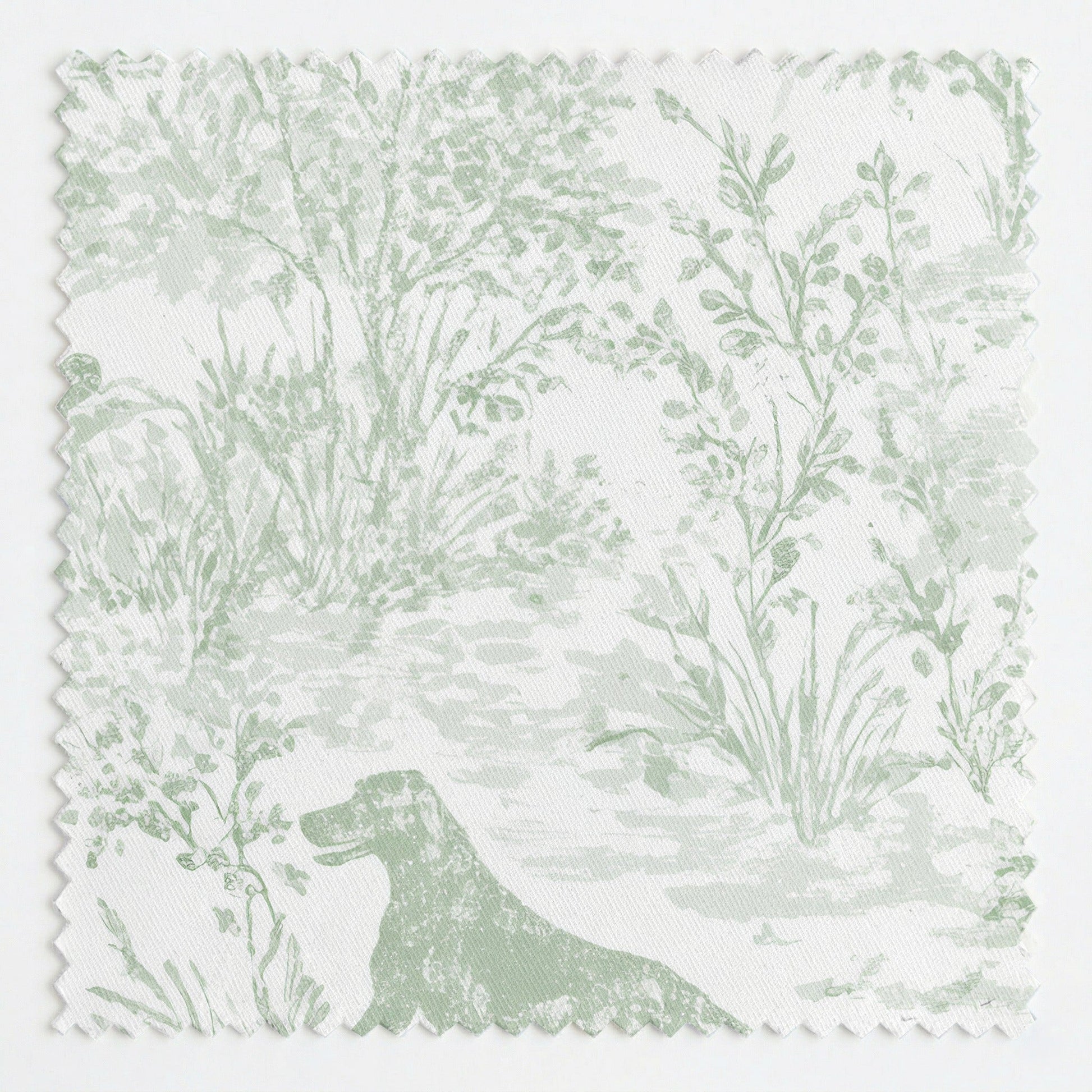 Green Lab Toile - Fabric - Linen Rowe