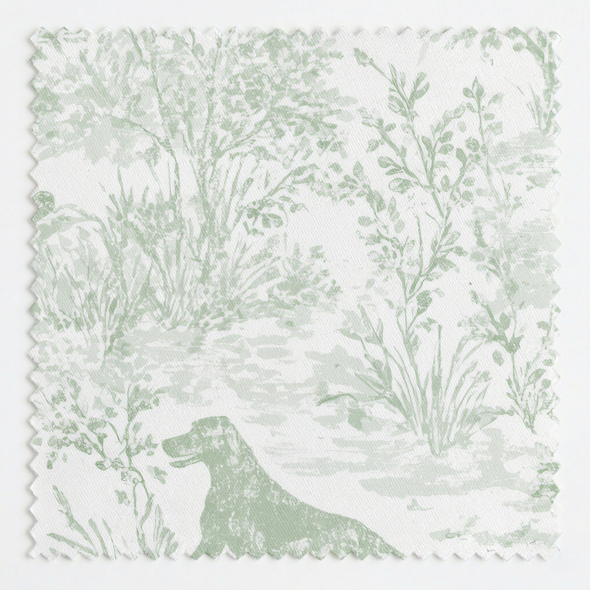 Green Lab Toile - Fabric - Linen Rowe