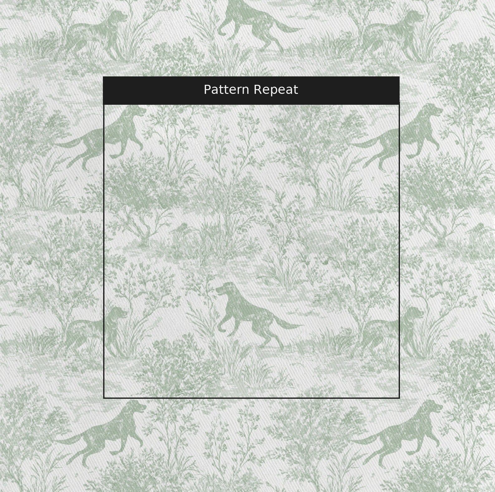 Green Lab Toile - Fabric - Linen Rowe