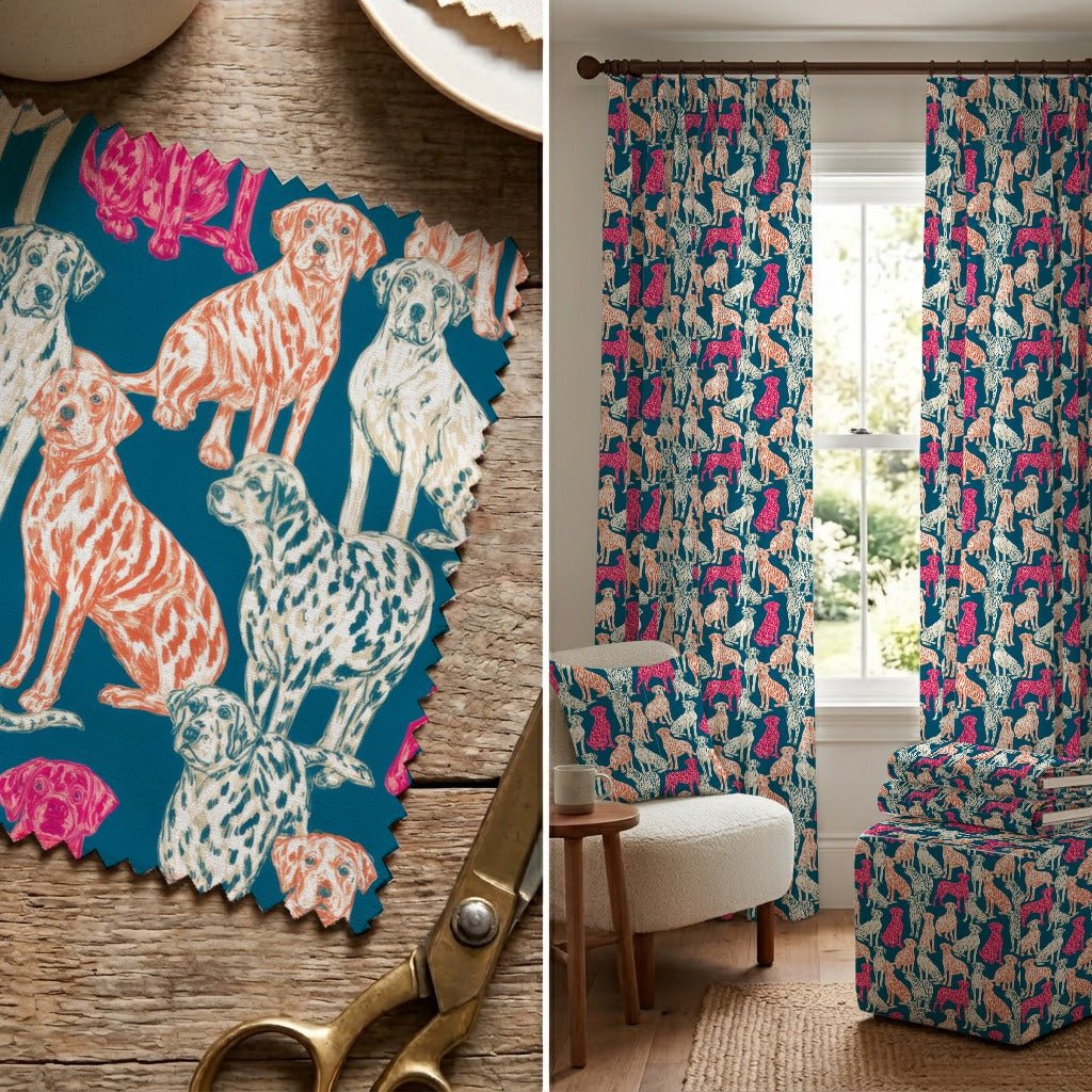Happy Hounds - Fabric - Linen Rowe