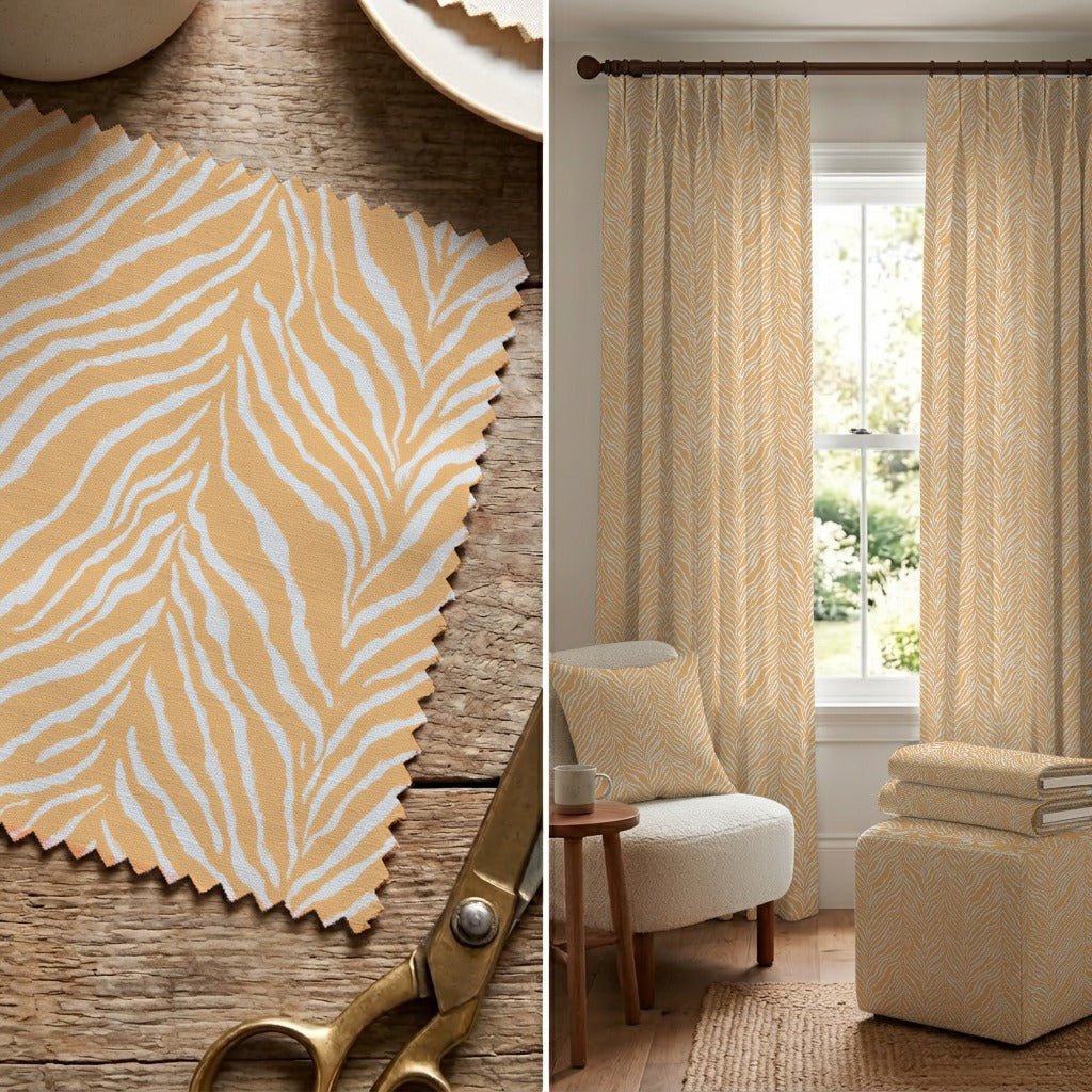 Harper Orange - Fabric - Linen Rowe