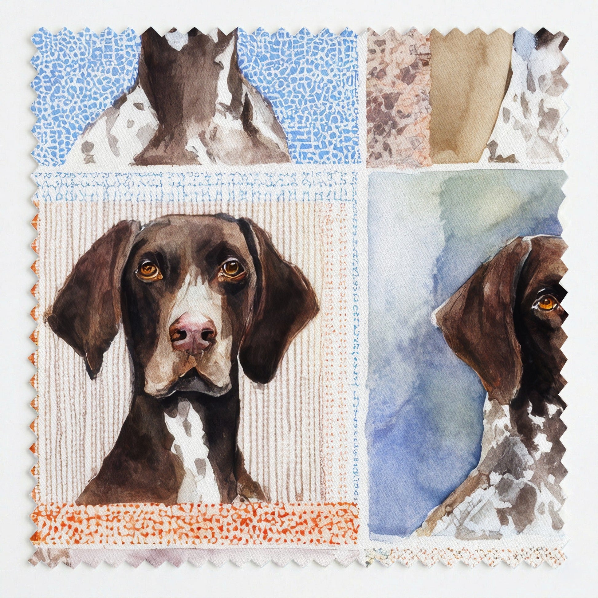 Heritage Quilted German Shorthairs - Fabric - Linen Rowe