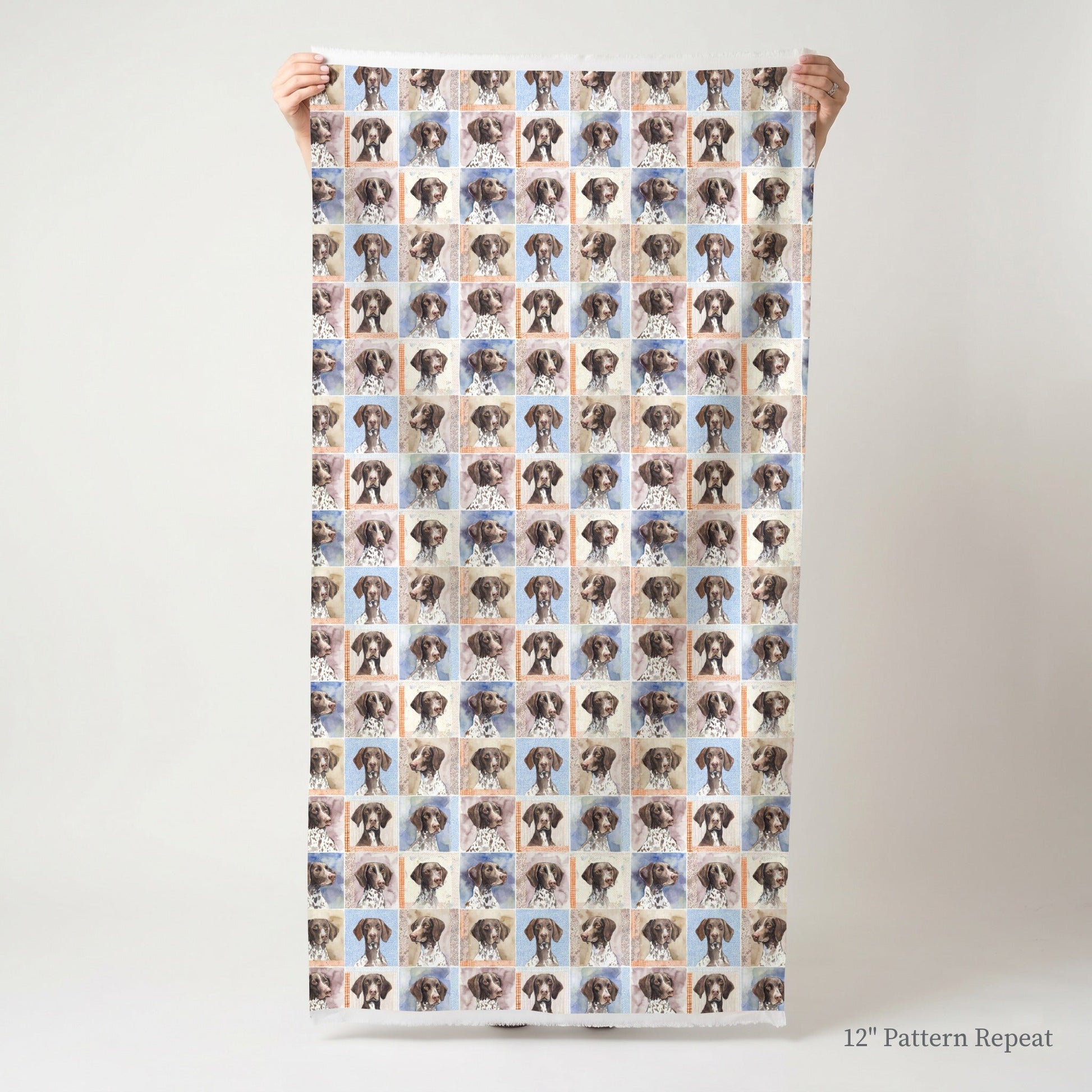 Heritage Quilted German Shorthairs - Fabric - Linen Rowe