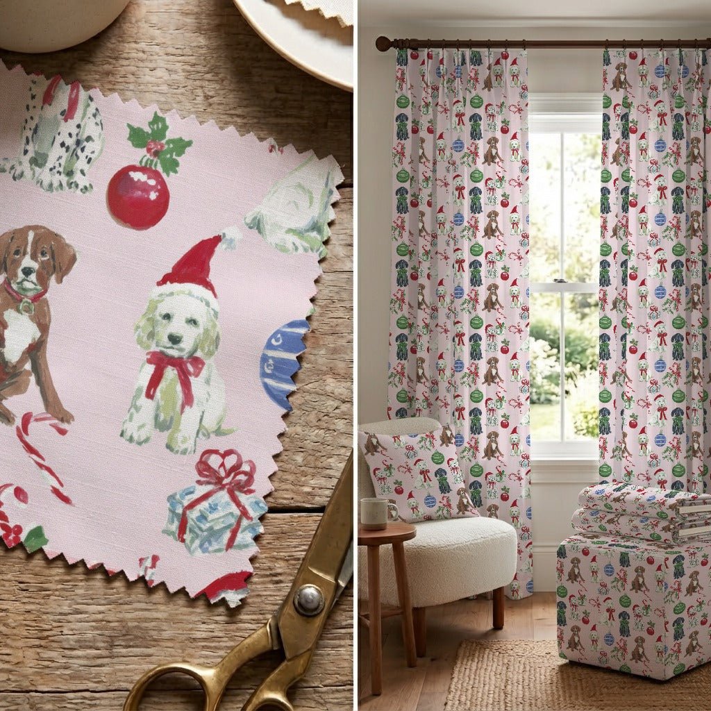 Holiday Hounds - Fabric - Linen Rowe