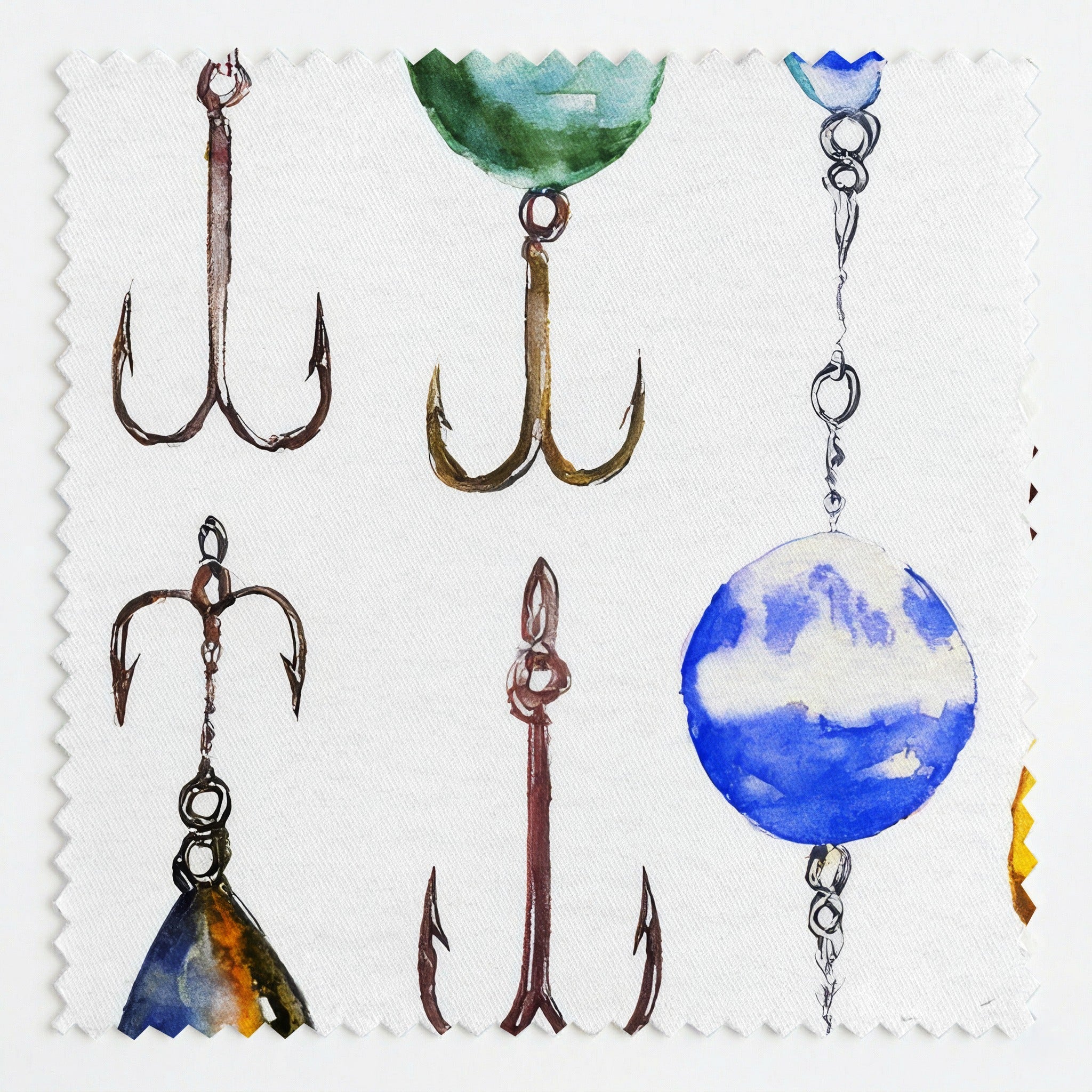 Hook and Line - Fabric - Linen Rowe