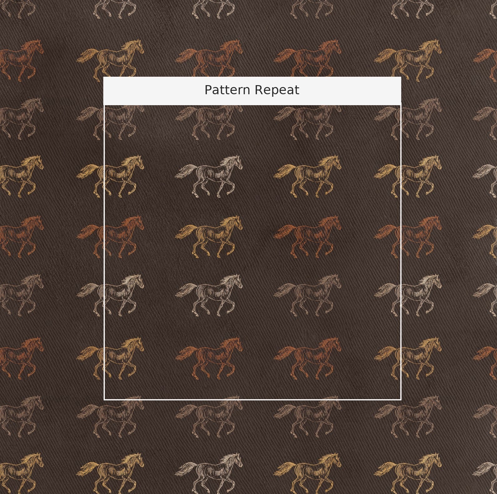 Horse Sketch - Fabric - Linen Rowe
