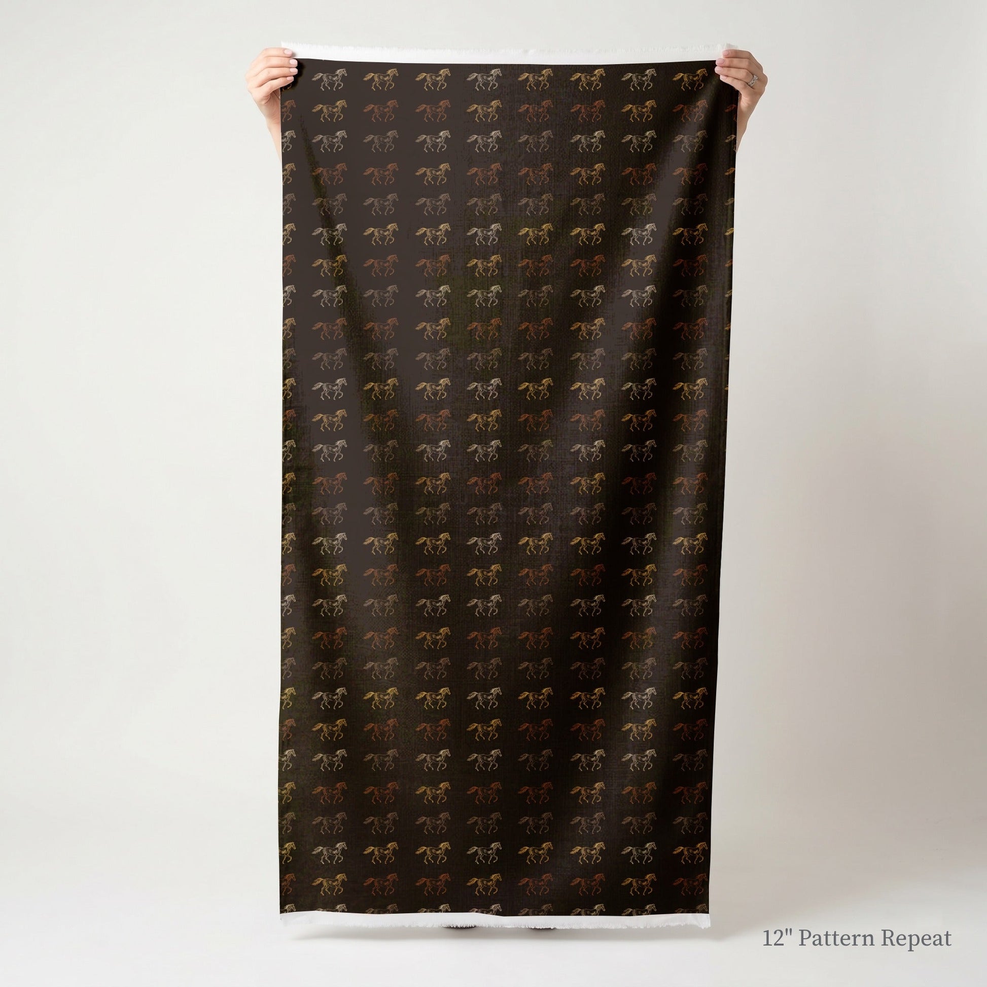 Horse Sketch - Fabric - Linen Rowe