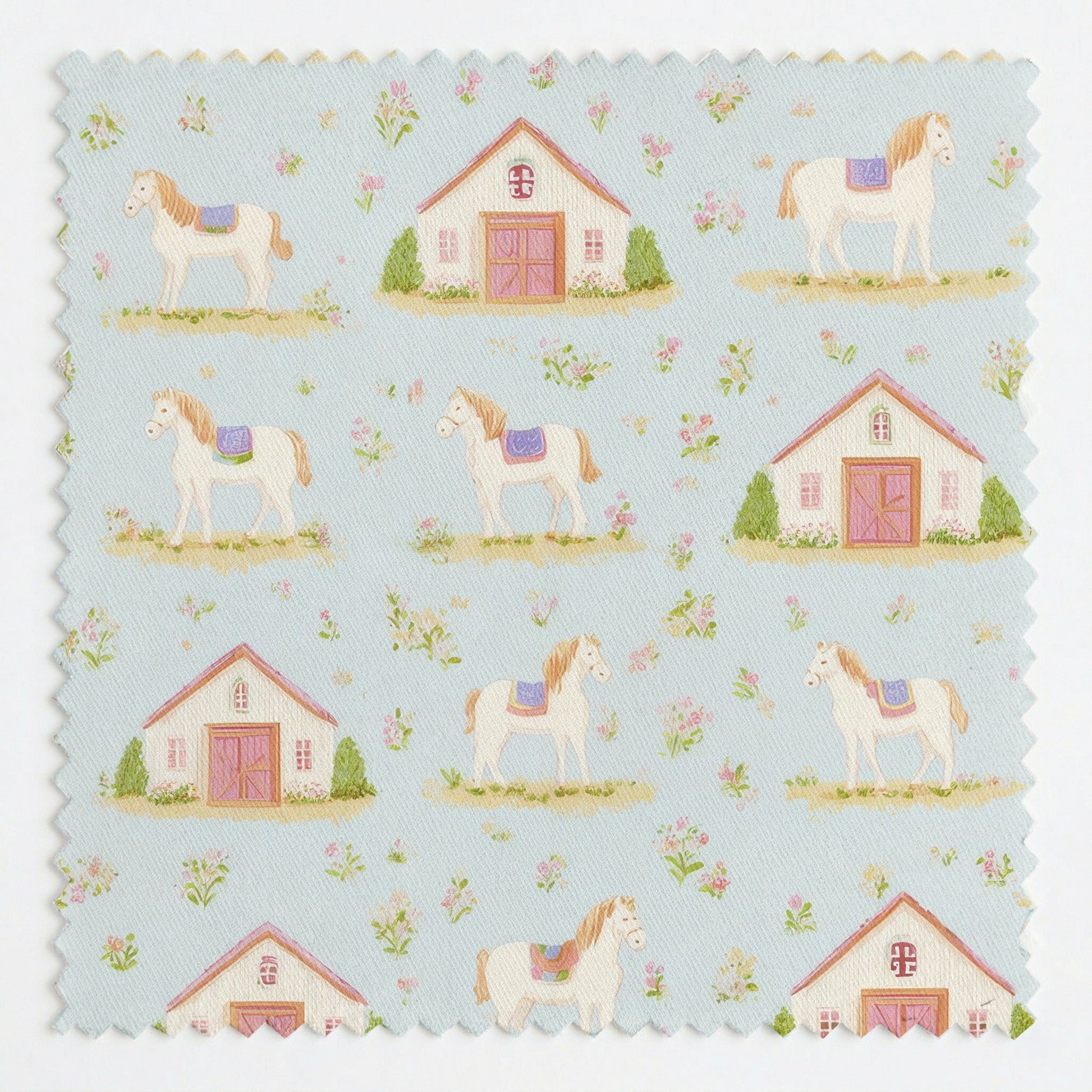 Horse Stables - Fabric - Linen Rowe