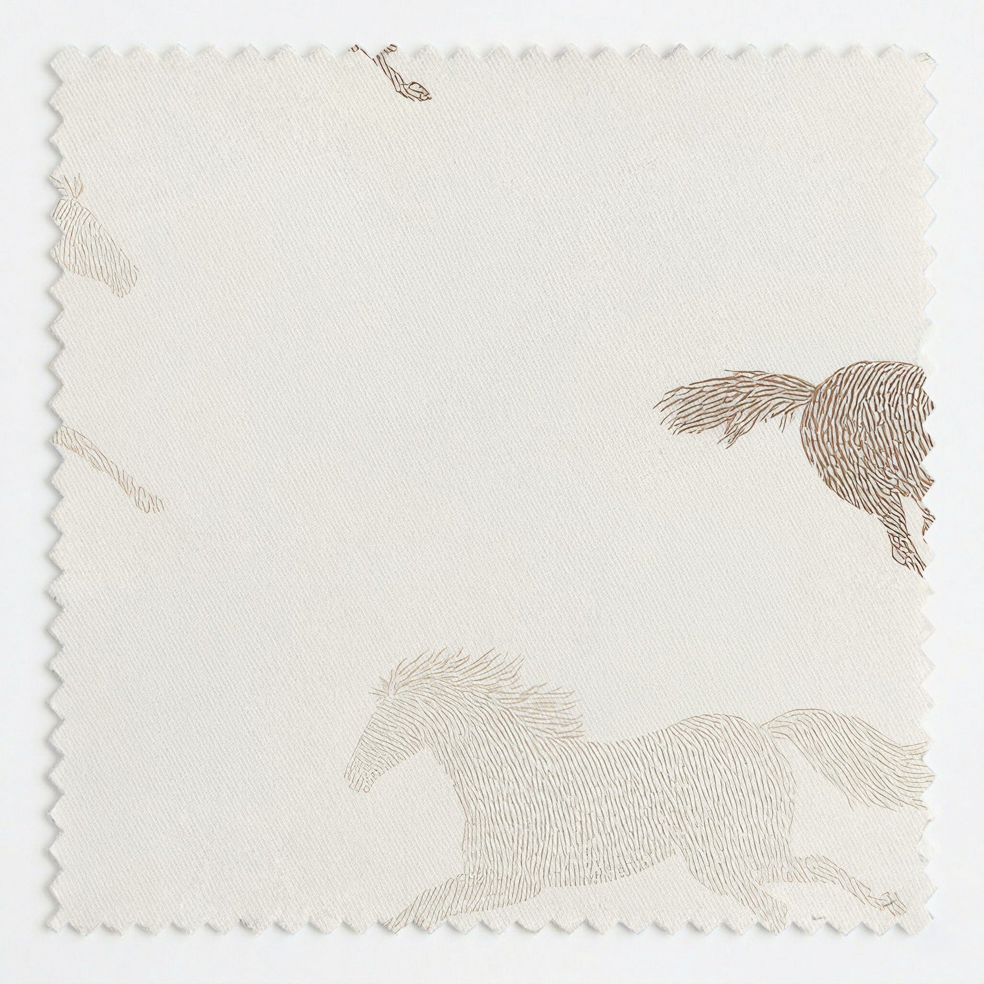 Horses Running - Fabric - Linen Rowe