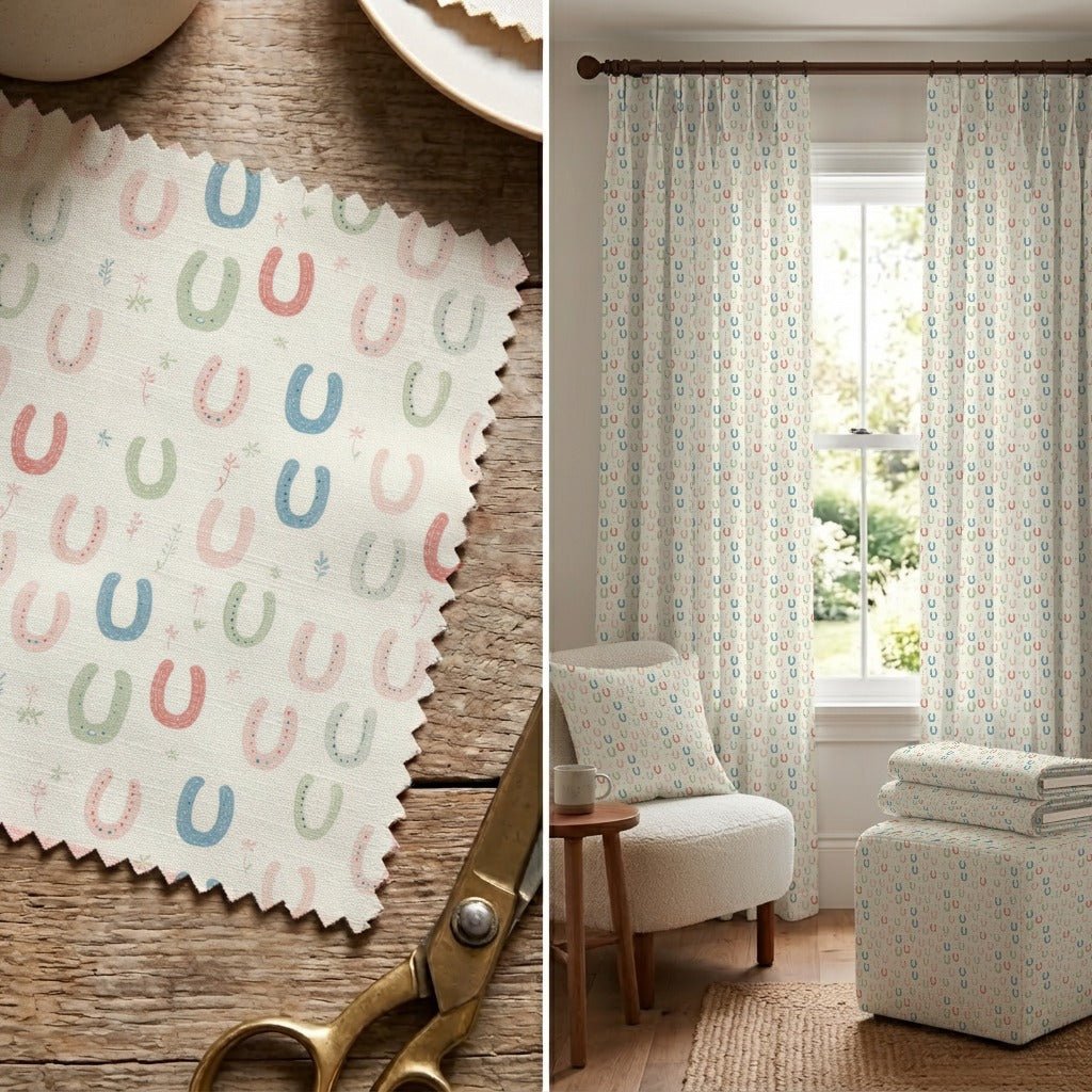 Horseshoes - Fabric - Linen Rowe