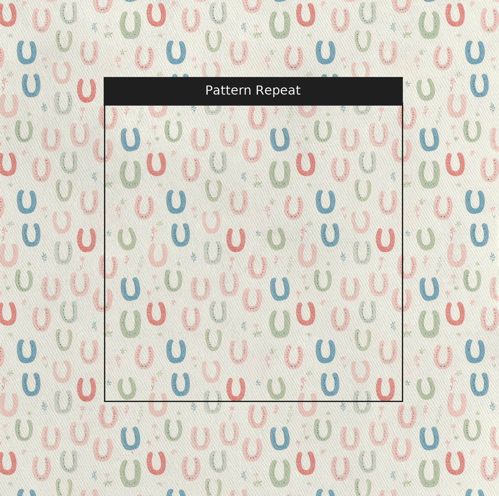 Horseshoes - Fabric - Linen Rowe