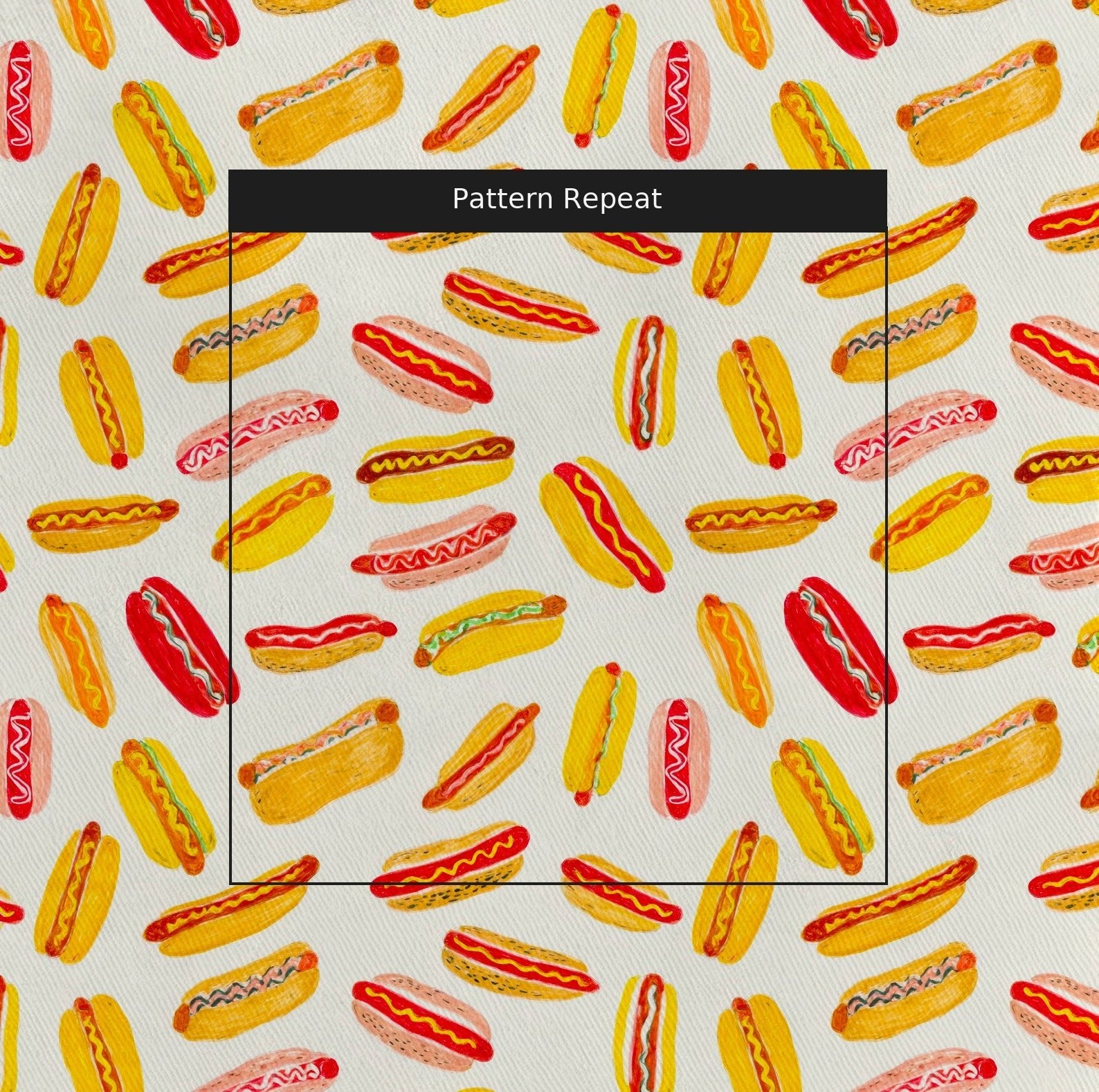 Hot Diggity Dog - Fabric - Linen Rowe