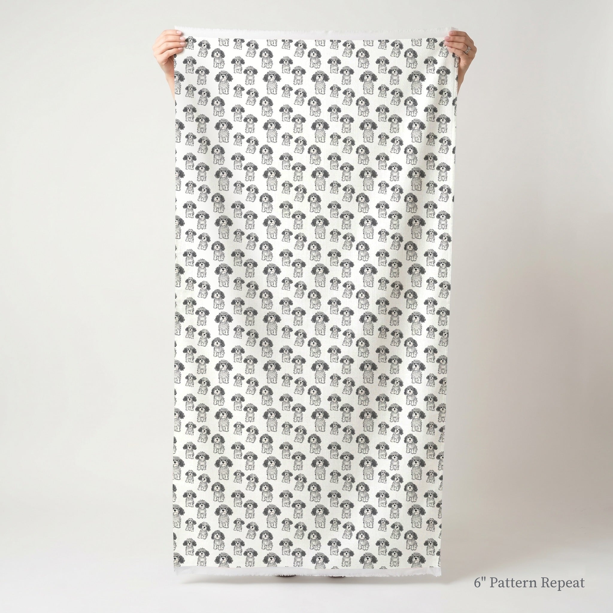 In the Wind Goldendoodle - Fabric - Linen Rowe