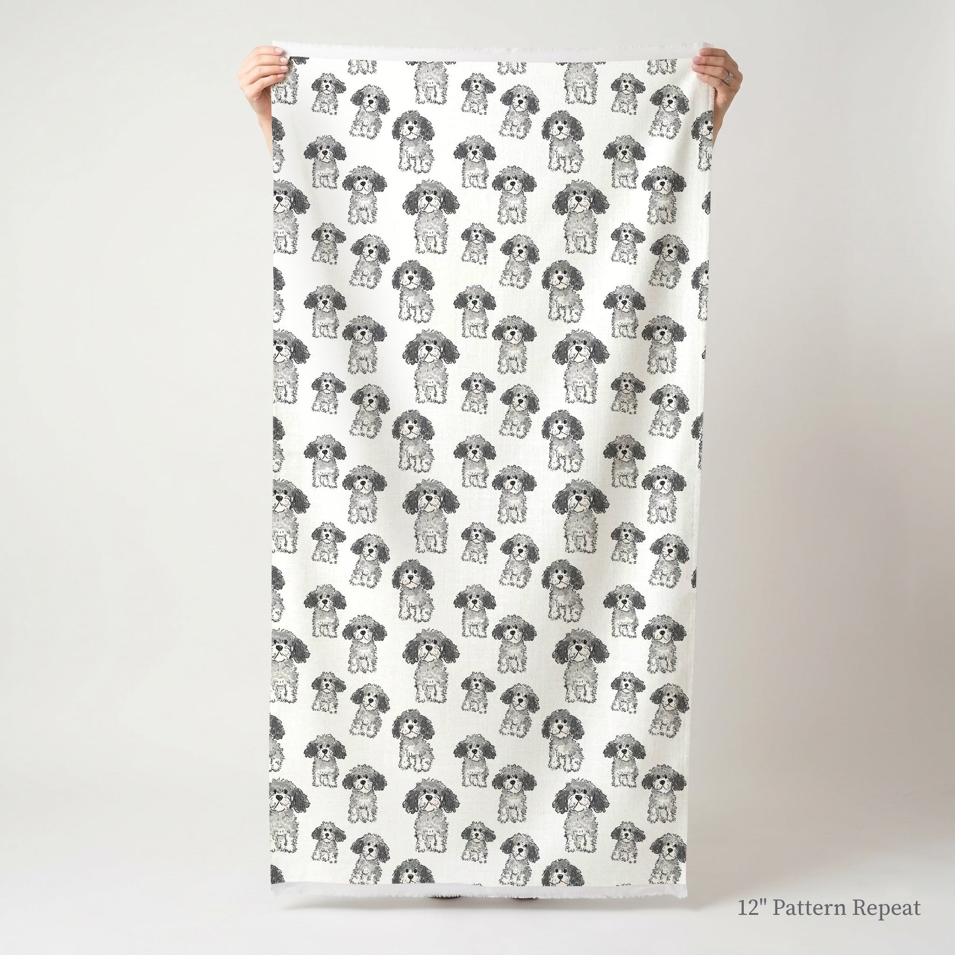 In the Wind Goldendoodle - Fabric - Linen Rowe