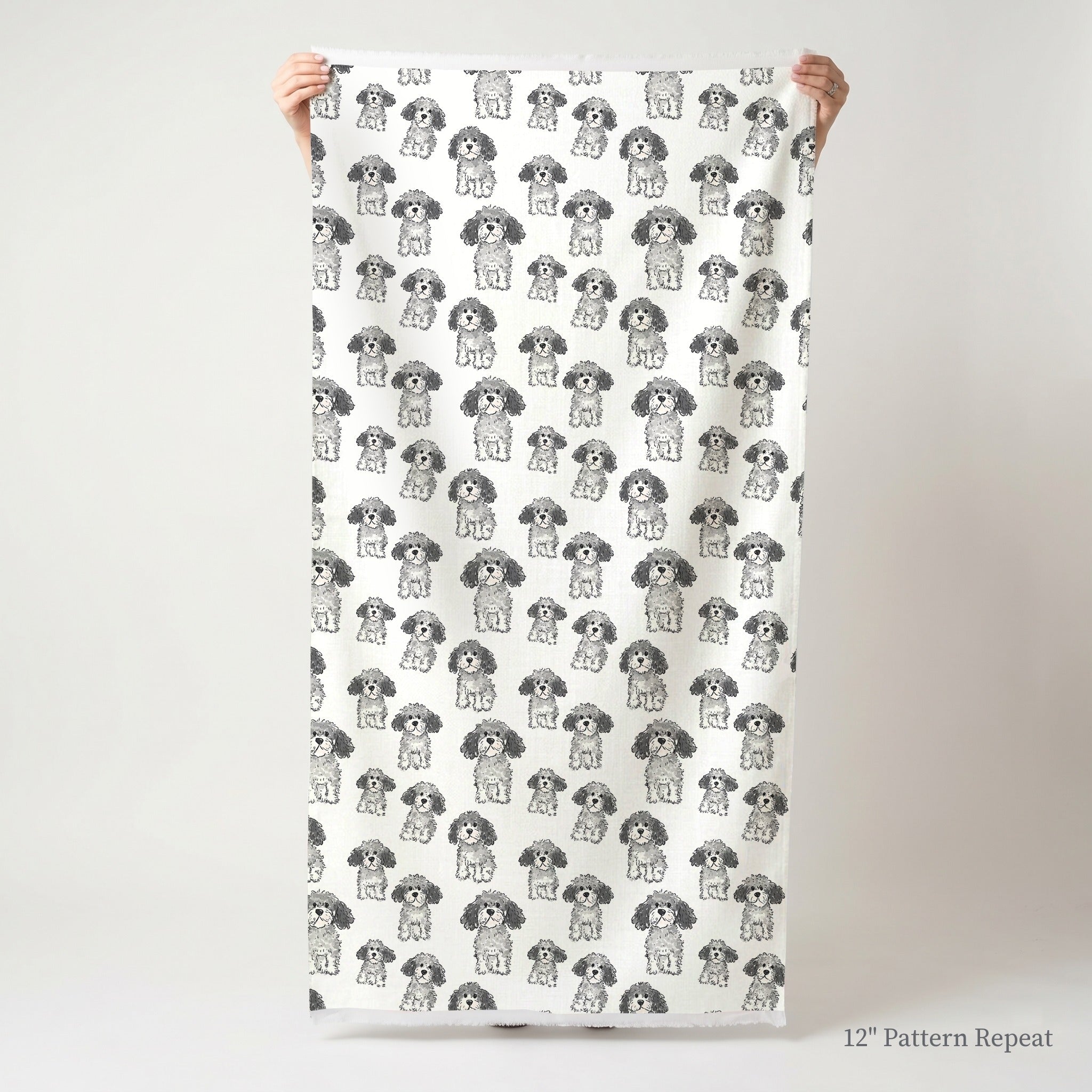 In the Wind Goldendoodle - Fabric - Linen Rowe