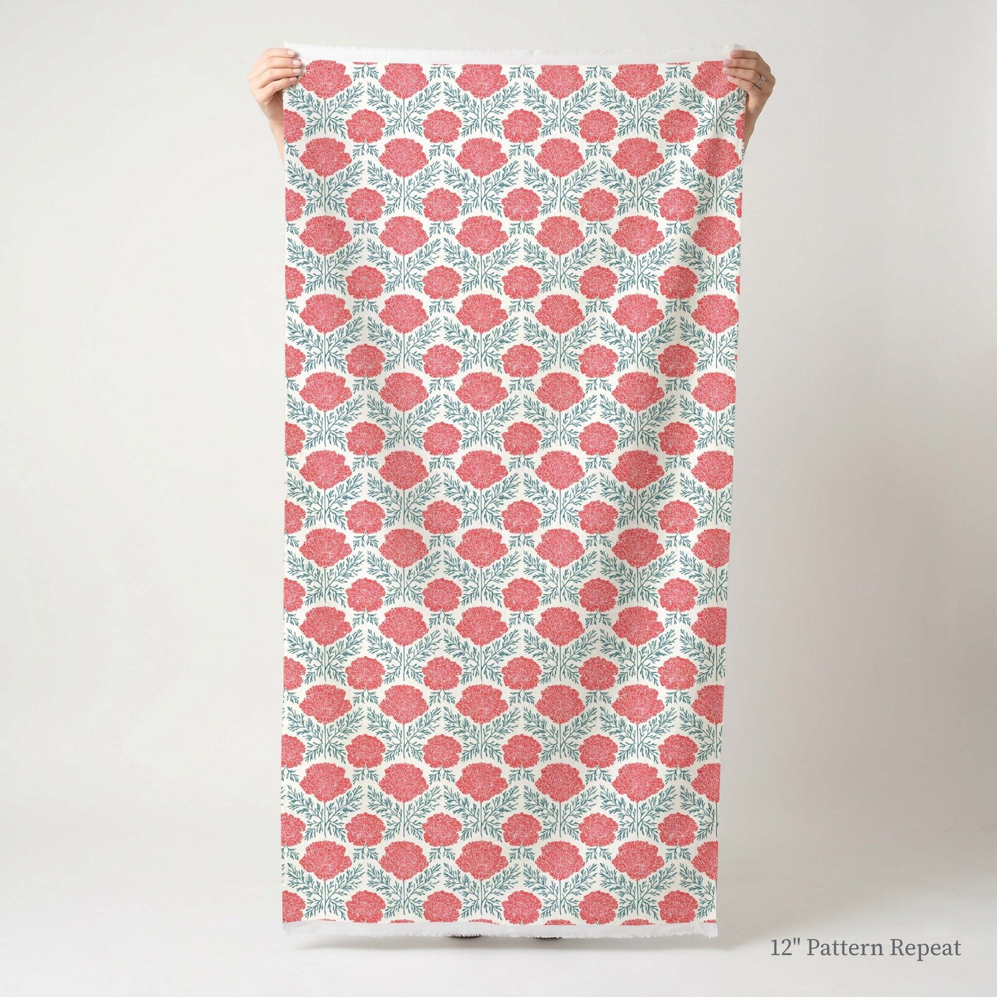Irma Red - Fabric - Linen Rowe