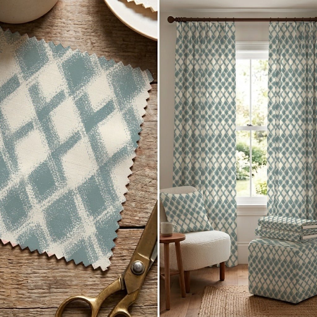 Jasper Blue - Fabric - Linen Rowe