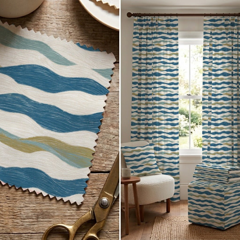 Julius Waves - Fabric - Linen Rowe