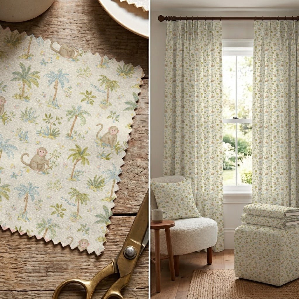 Jungle Monkey - Fabric - Linen Rowe