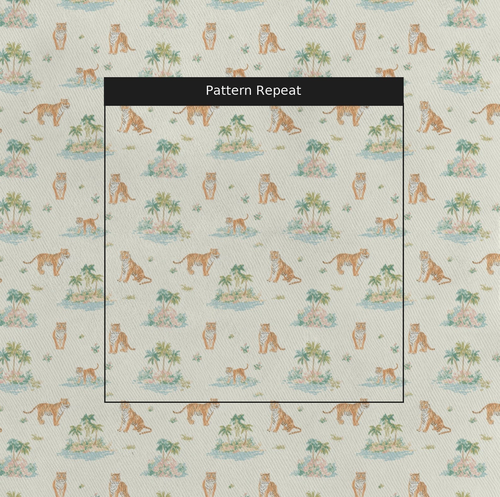 Jungle Tiger - Fabric - Linen Rowe