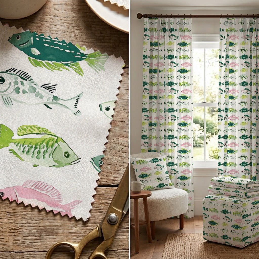 Just Keep Swimming - Fabric - Linen Rowe