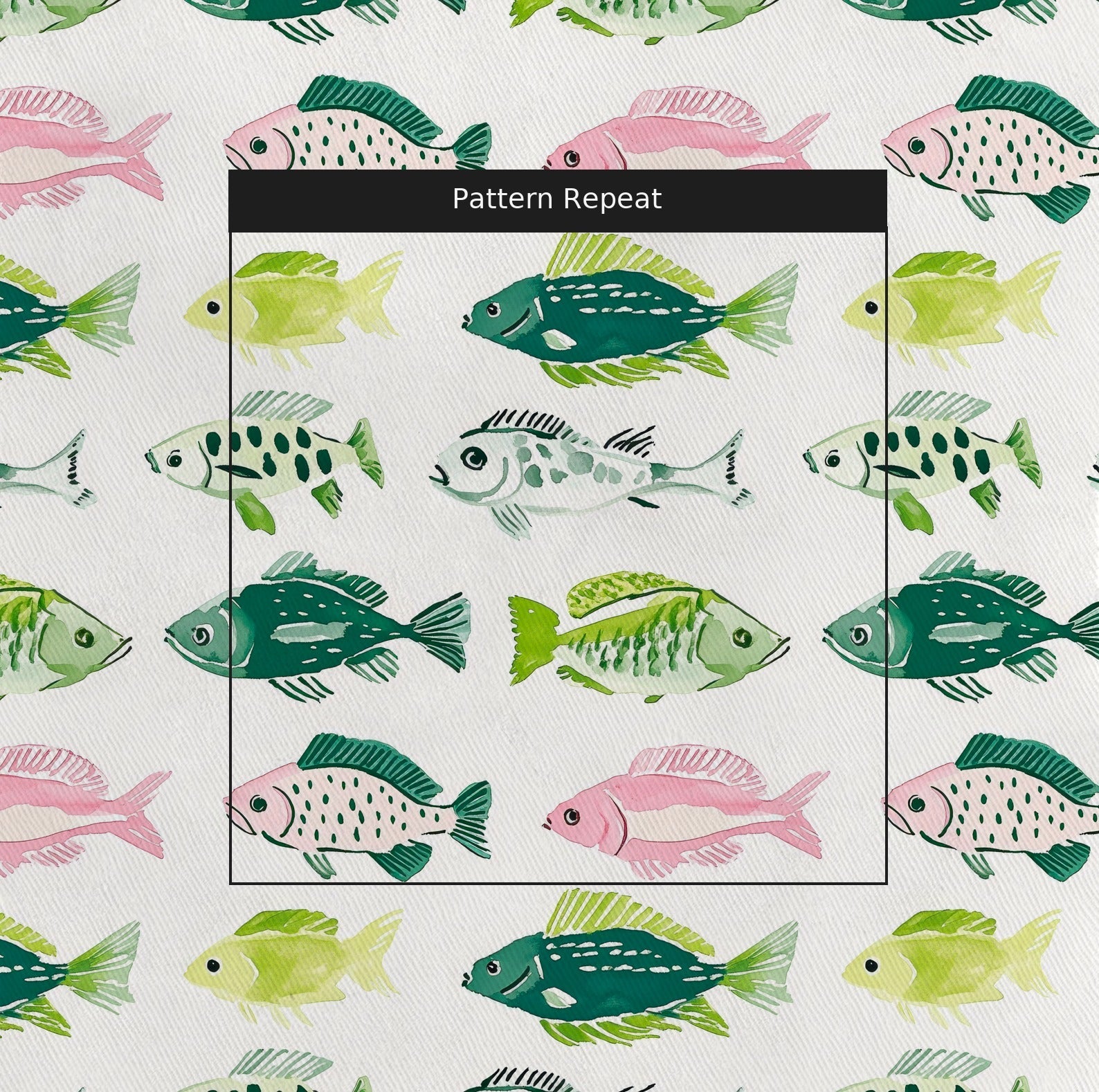 Just Keep Swimming - Fabric - Linen Rowe