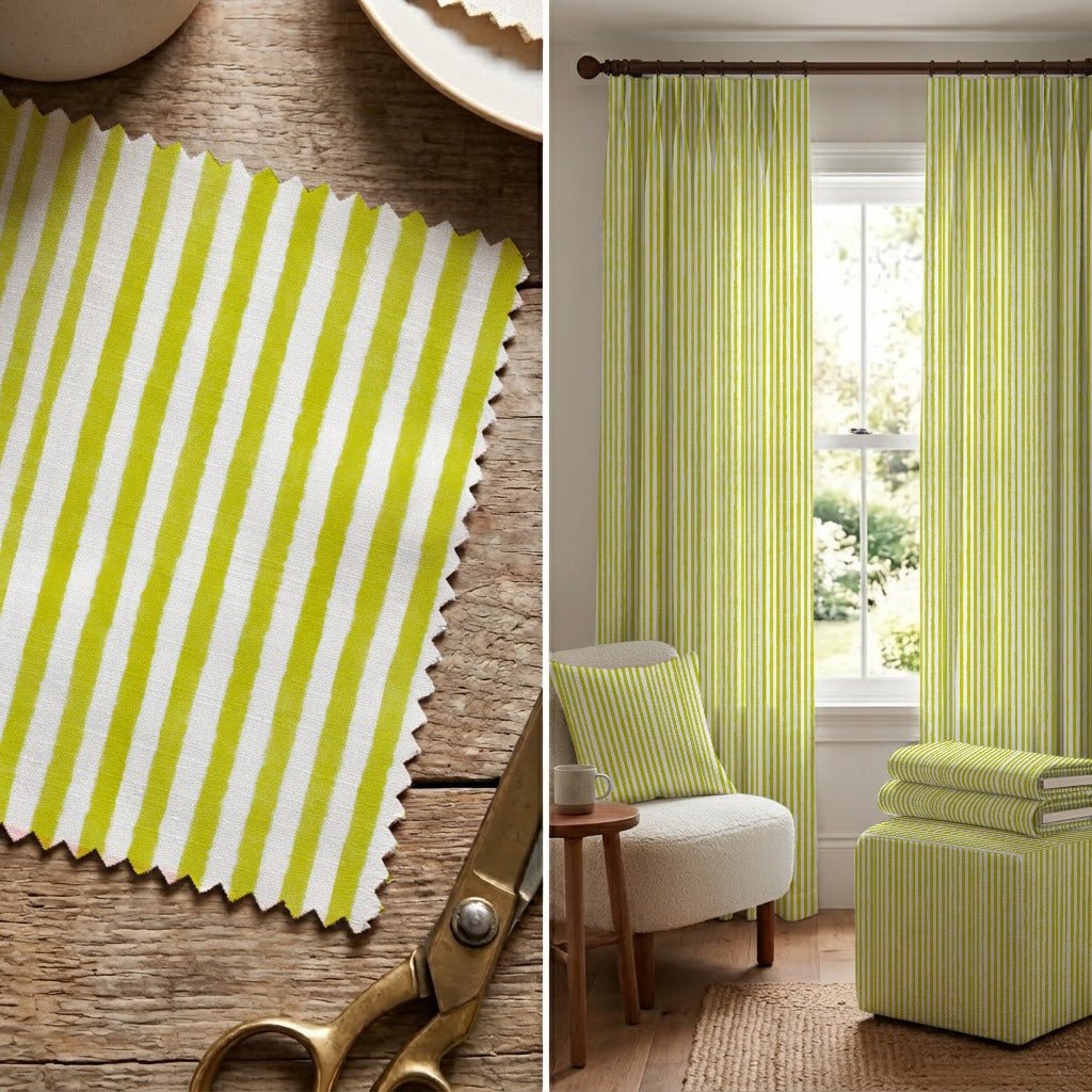 Kacey Stripes - Fabric - Linen Rowe