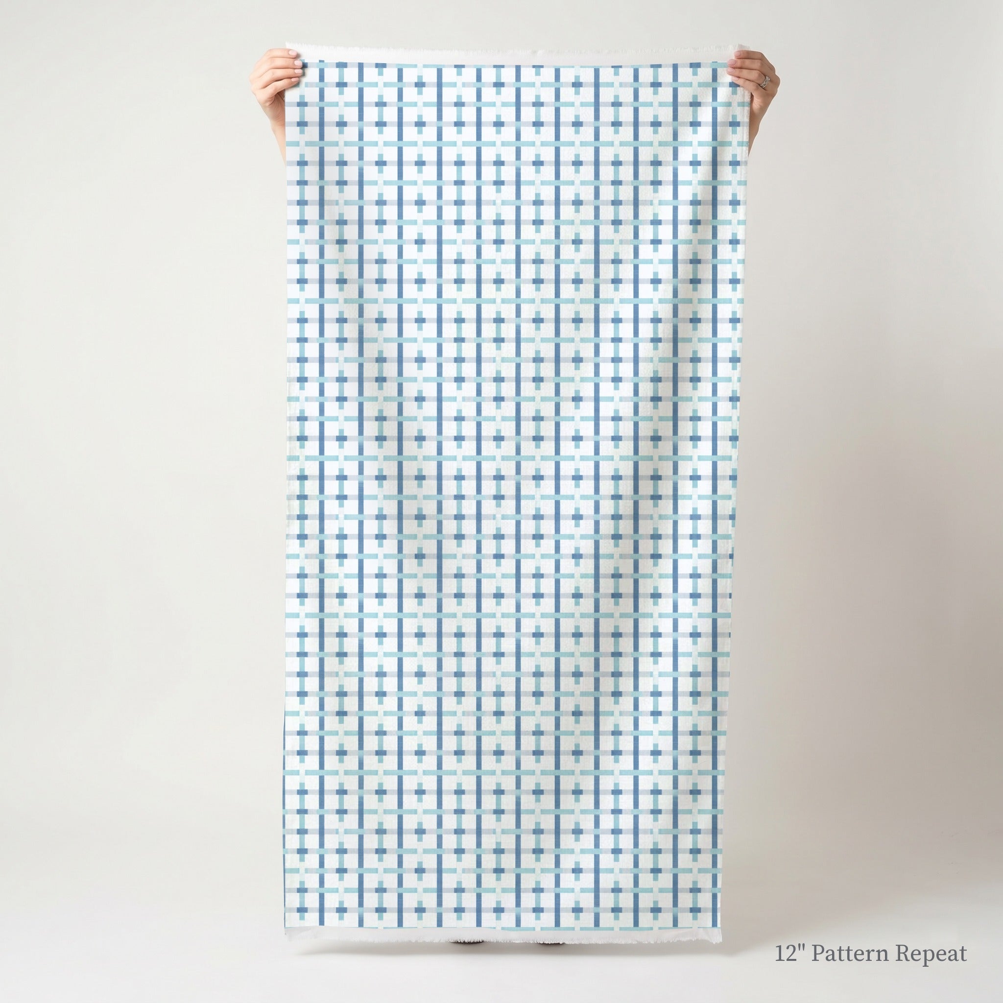 Kamden Blue - Fabric - Linen Rowe