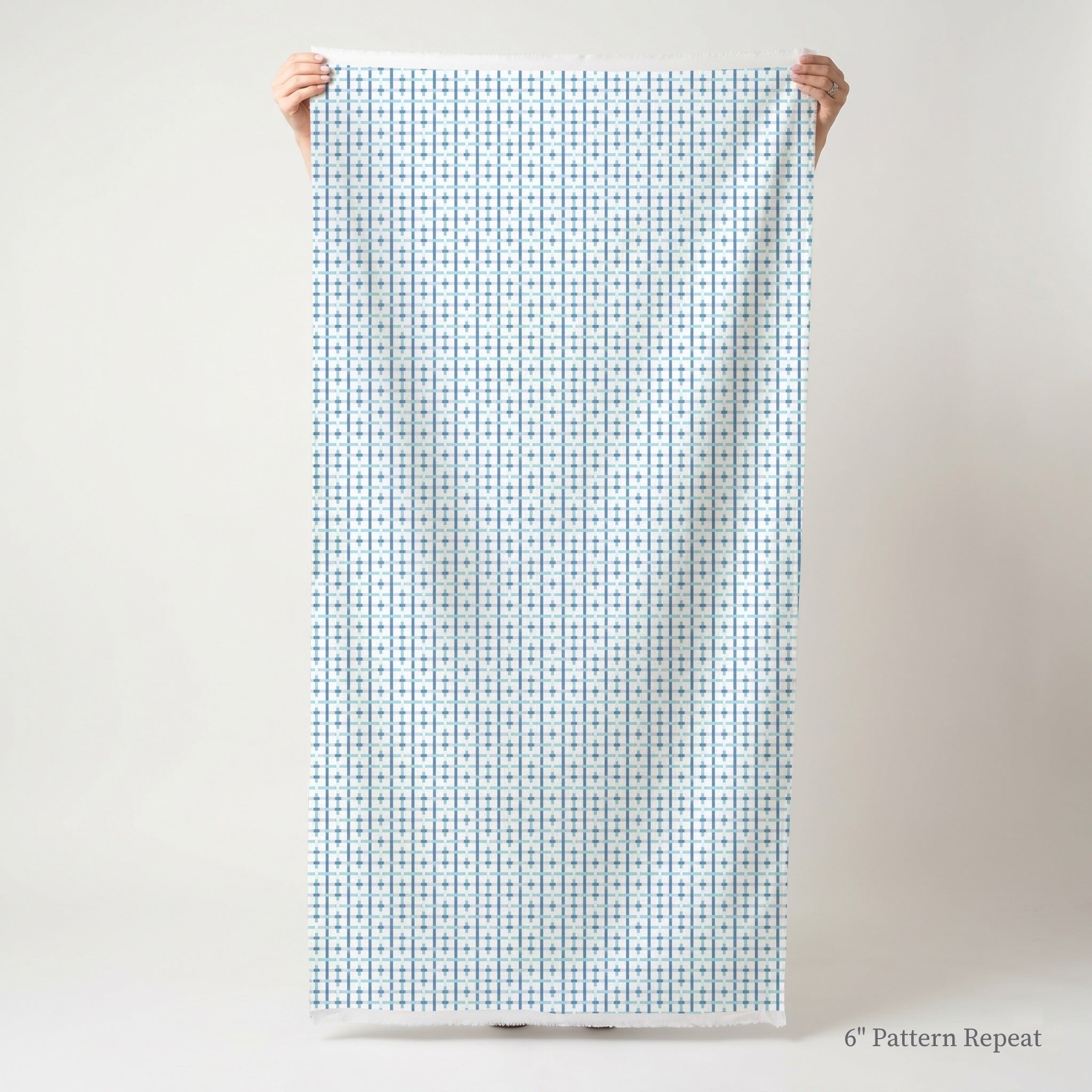 Kamden Blue - Fabric - Linen Rowe
