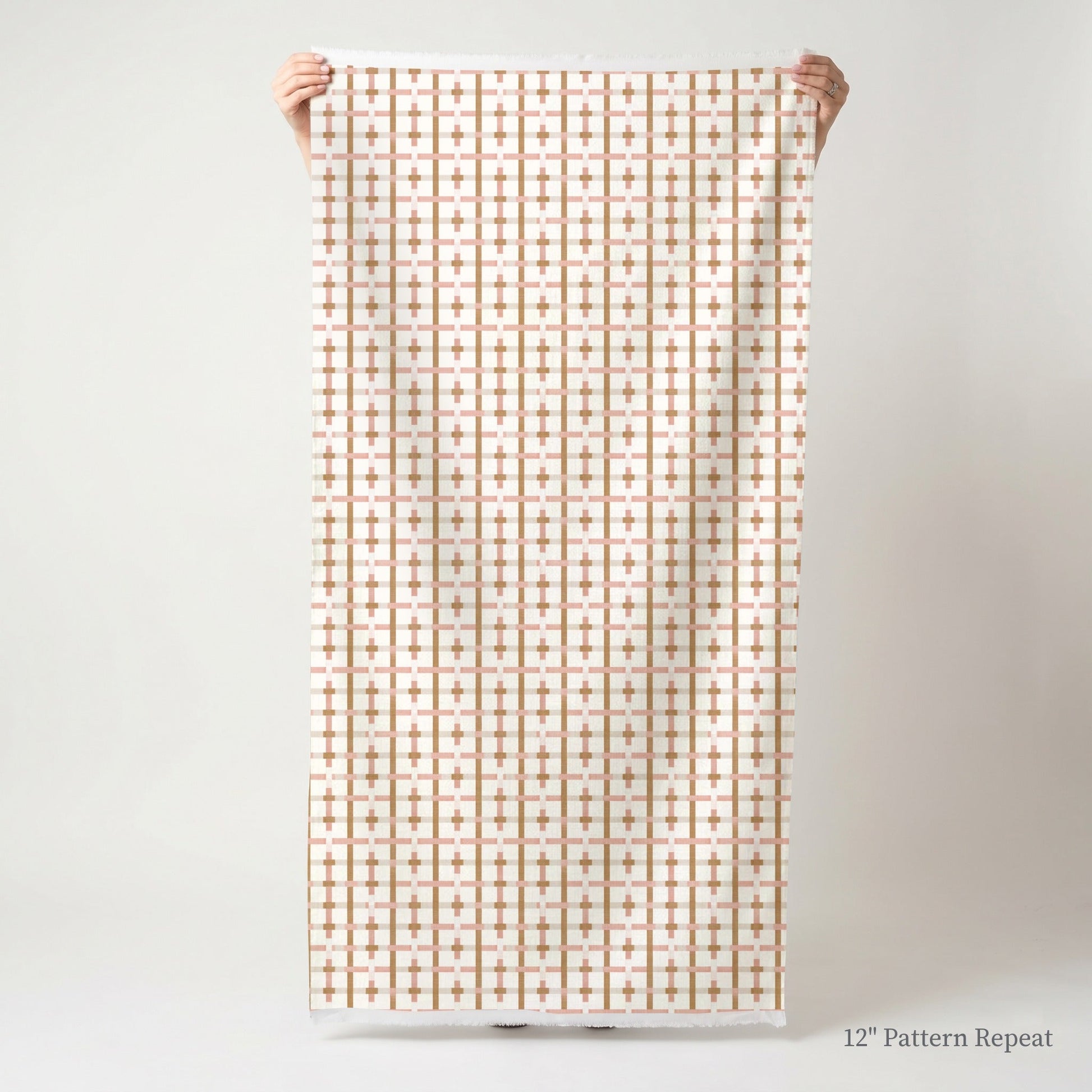Kamden Pink - Fabric - Linen Rowe