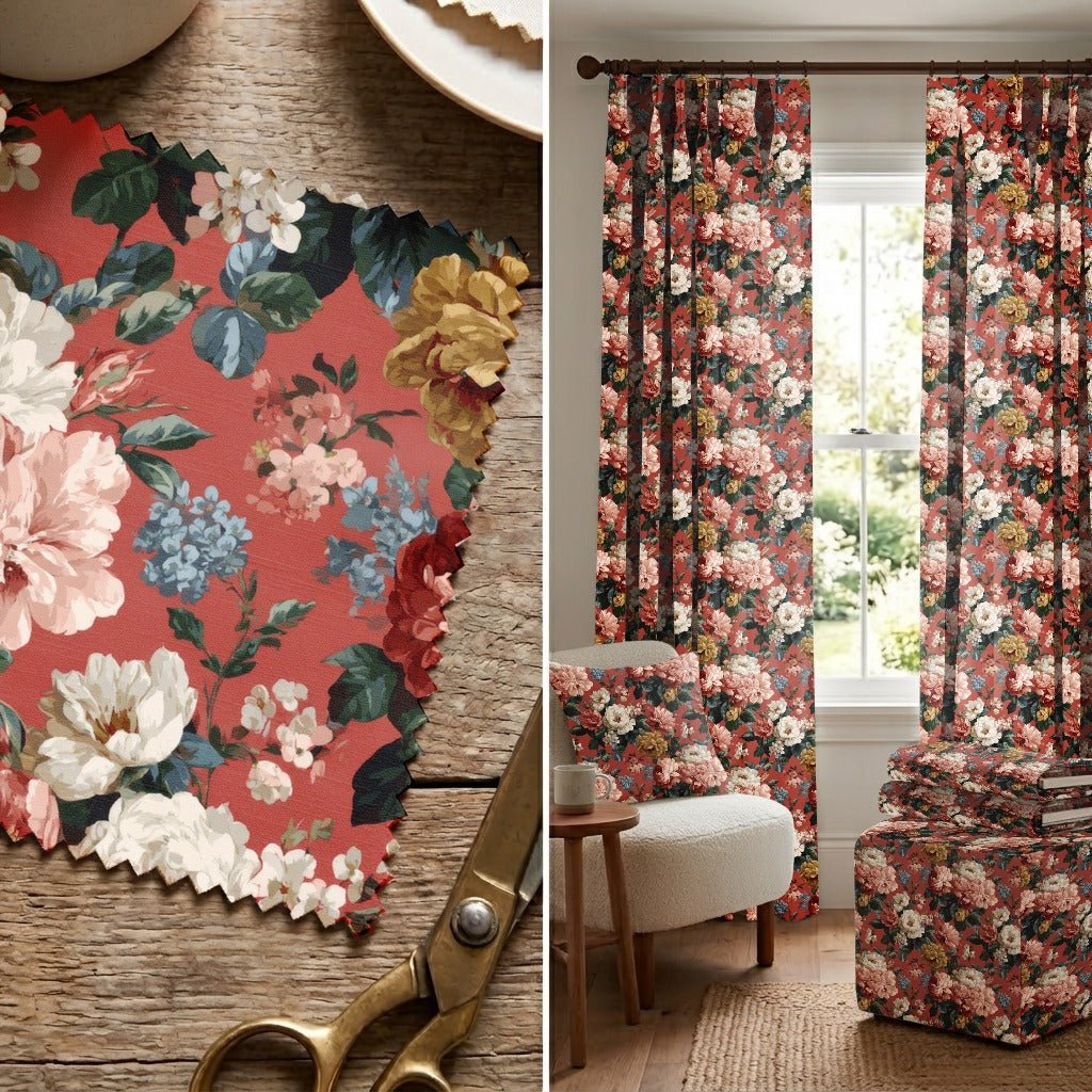 Kimberly Floral - Fabric - Linen Rowe