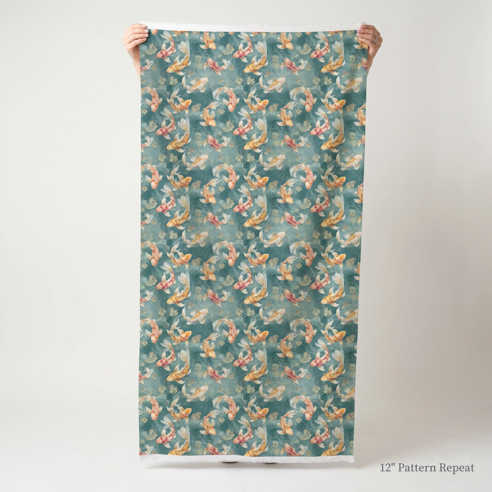 Koi Pond - Fabric - Linen Rowe
