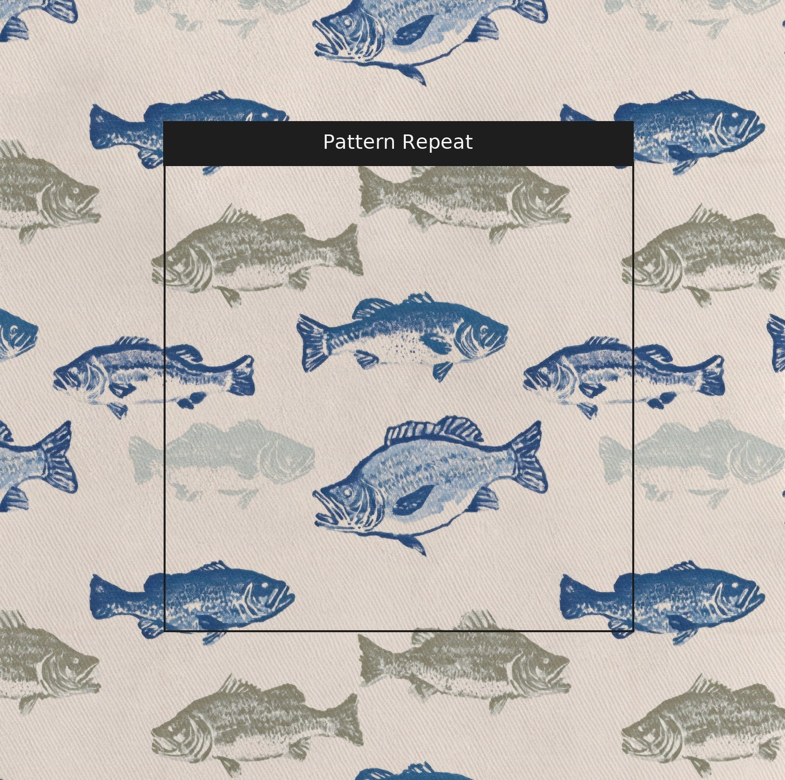 Lake Bass - Fabric - Linen Rowe