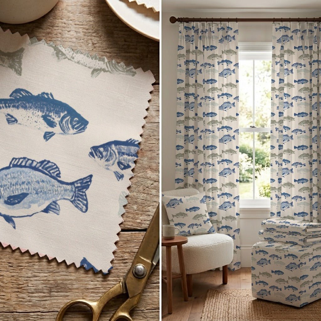 Lake Bass - Fabric - Linen Rowe