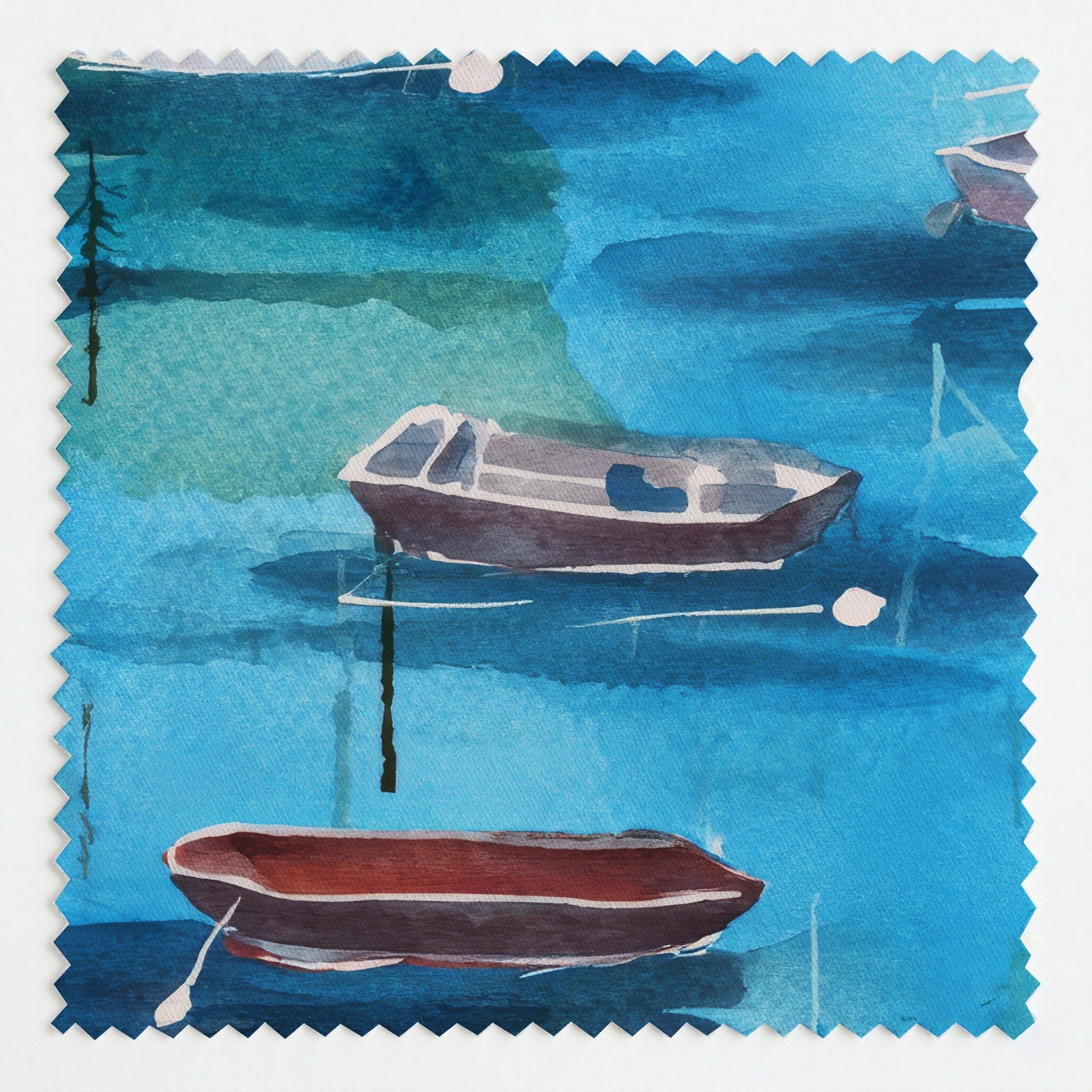Lake Day Boating - Fabric - Linen Rowe