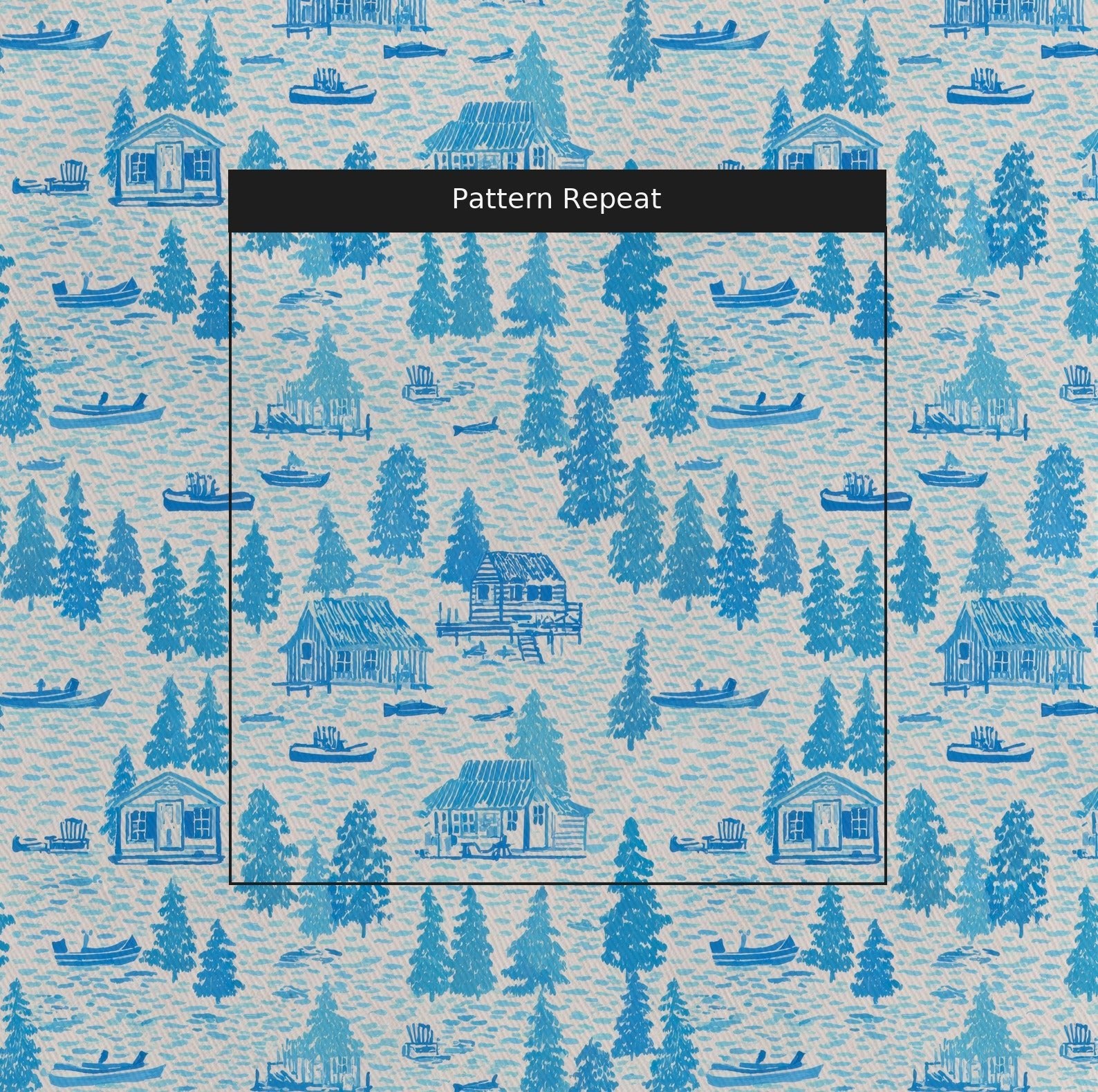 Lakehouses - Fabric - Linen Rowe