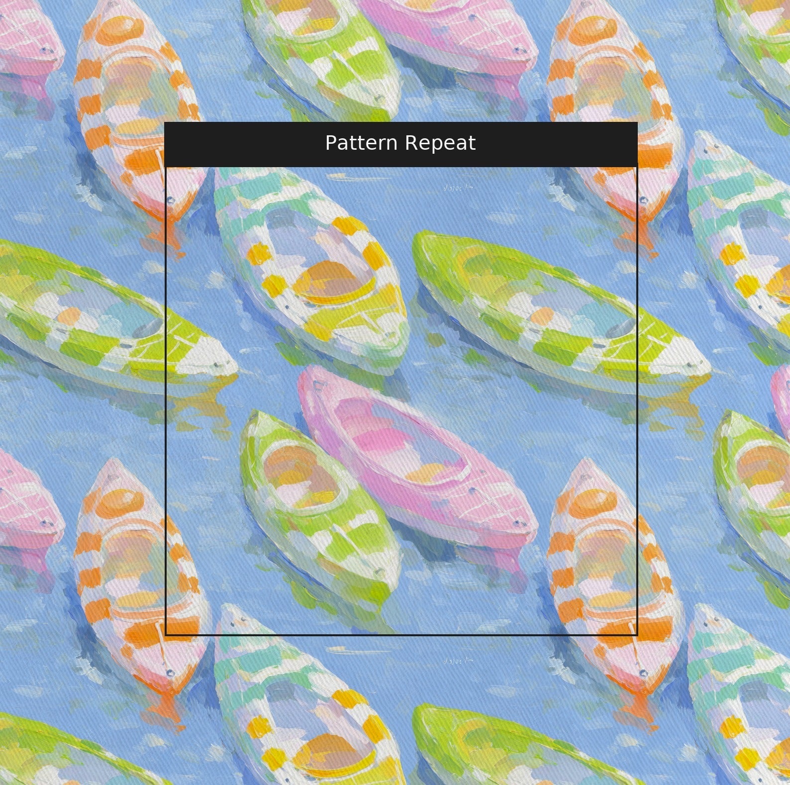 Lakeside Kayaks - Fabric - Linen Rowe