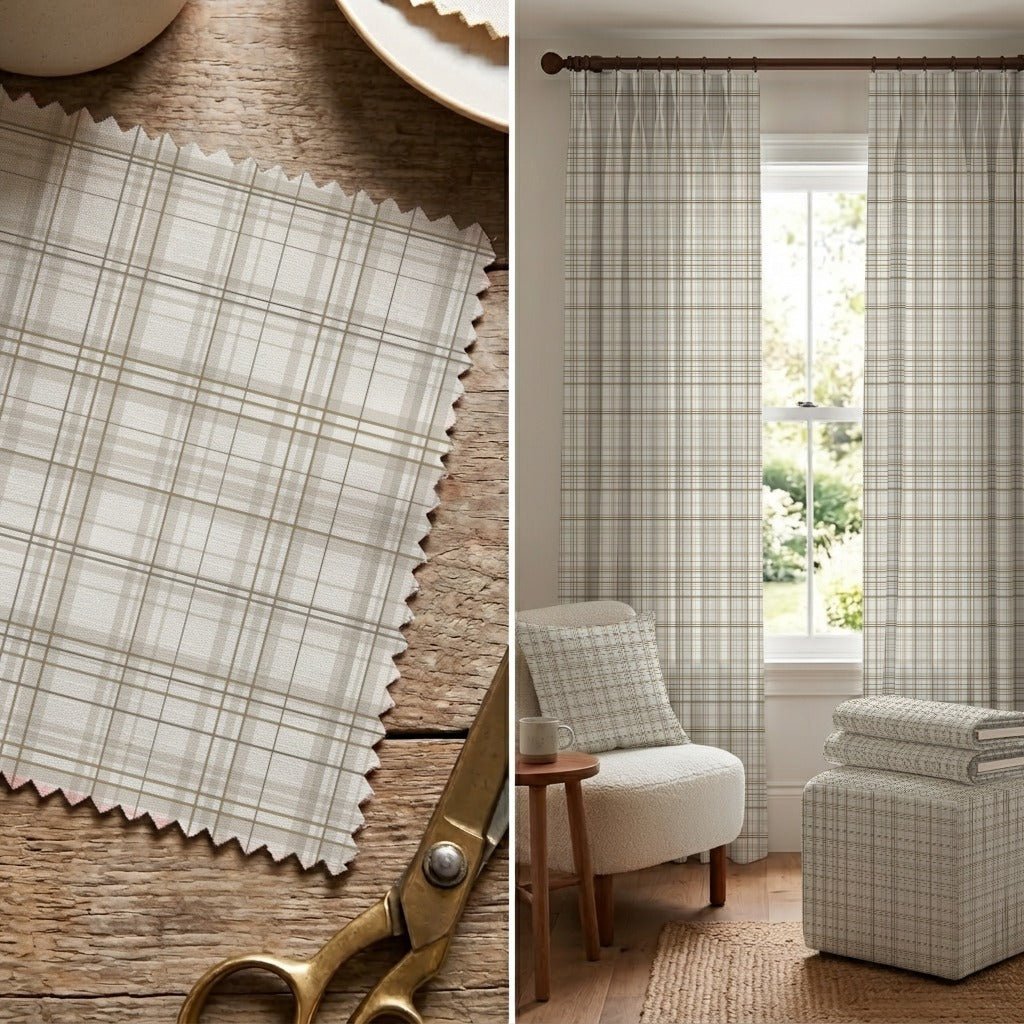 Larkspur Plaid - Fabric - Linen Rowe