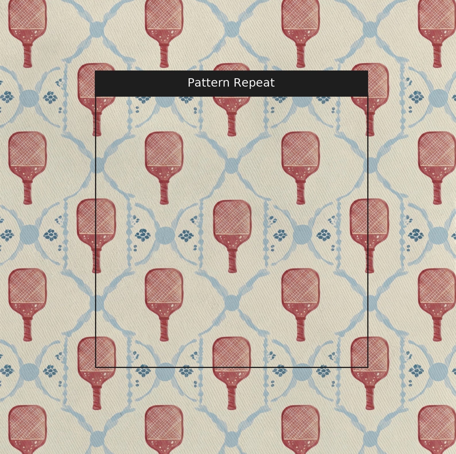 Lattice Pickleball - Fabric - Linen Rowe