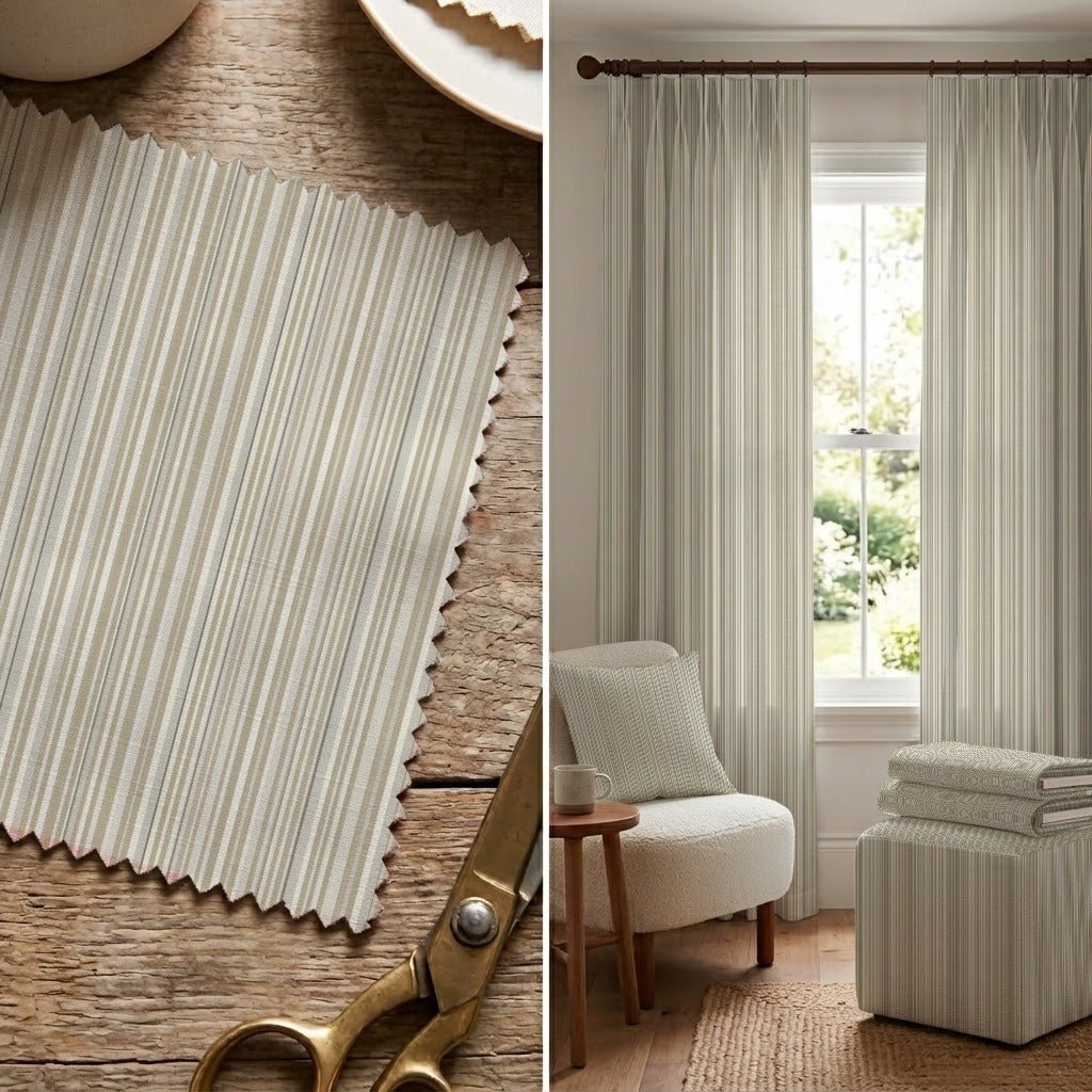 Leora Stripes - Fabric - Linen Rowe