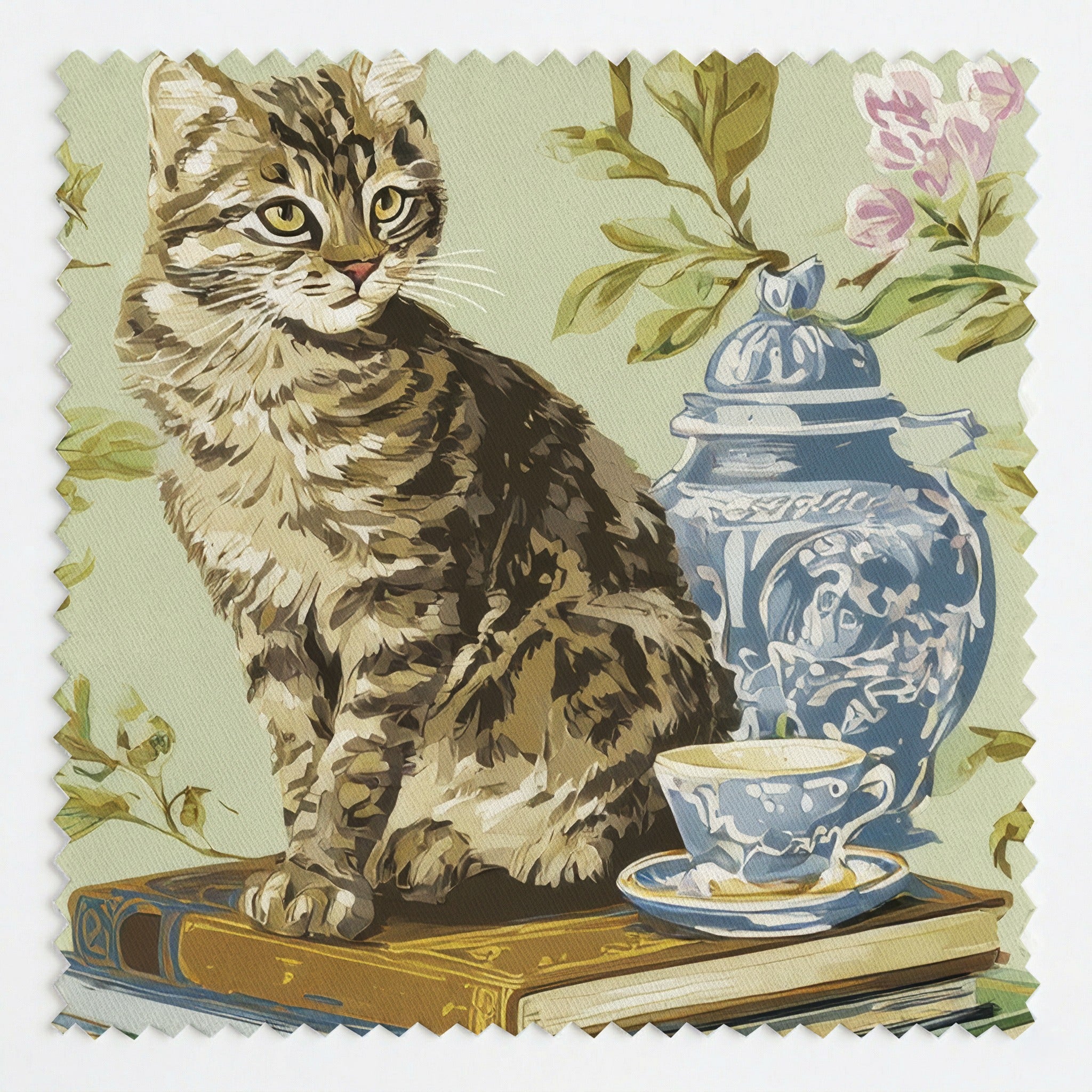 Library Tabby - Fabric - Linen Rowe