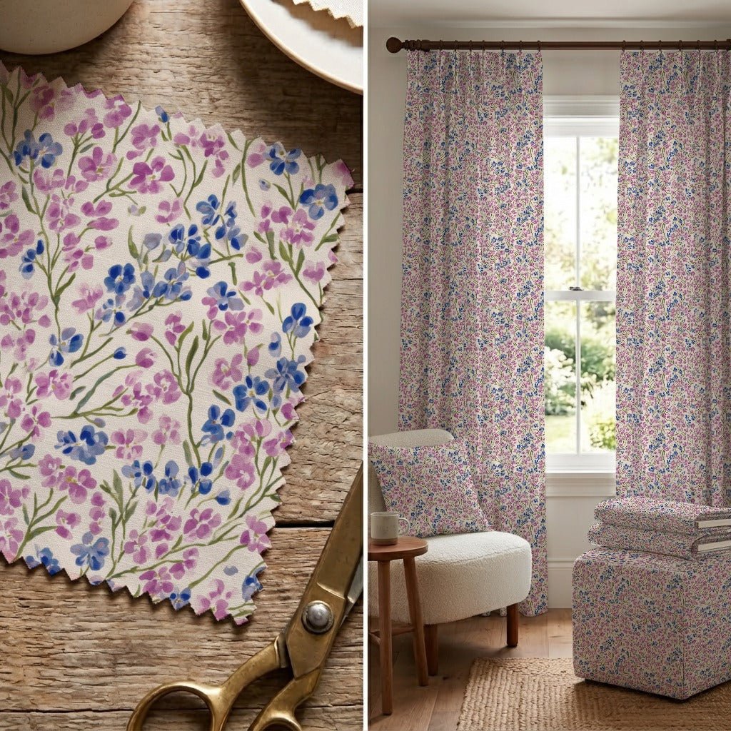 Lilac Meadow - Fabric - Linen Rowe