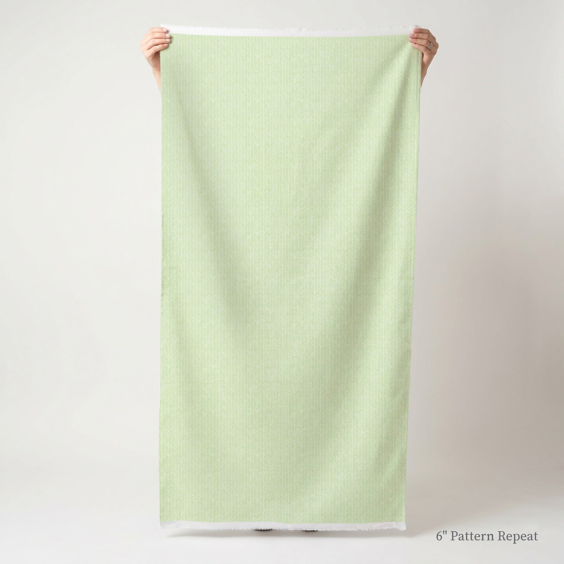 Lime Chevron - Fabric - Linen Rowe