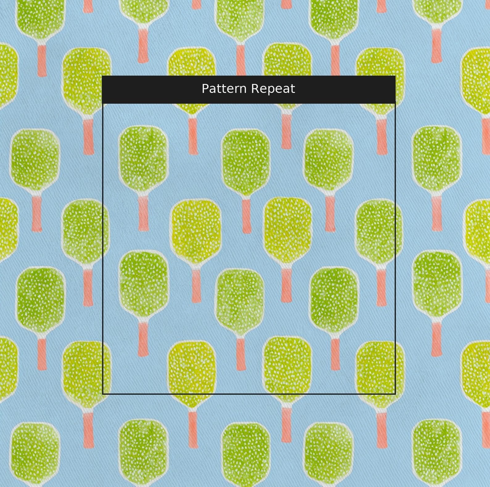 Lime Pickleball - Fabric - Linen Rowe
