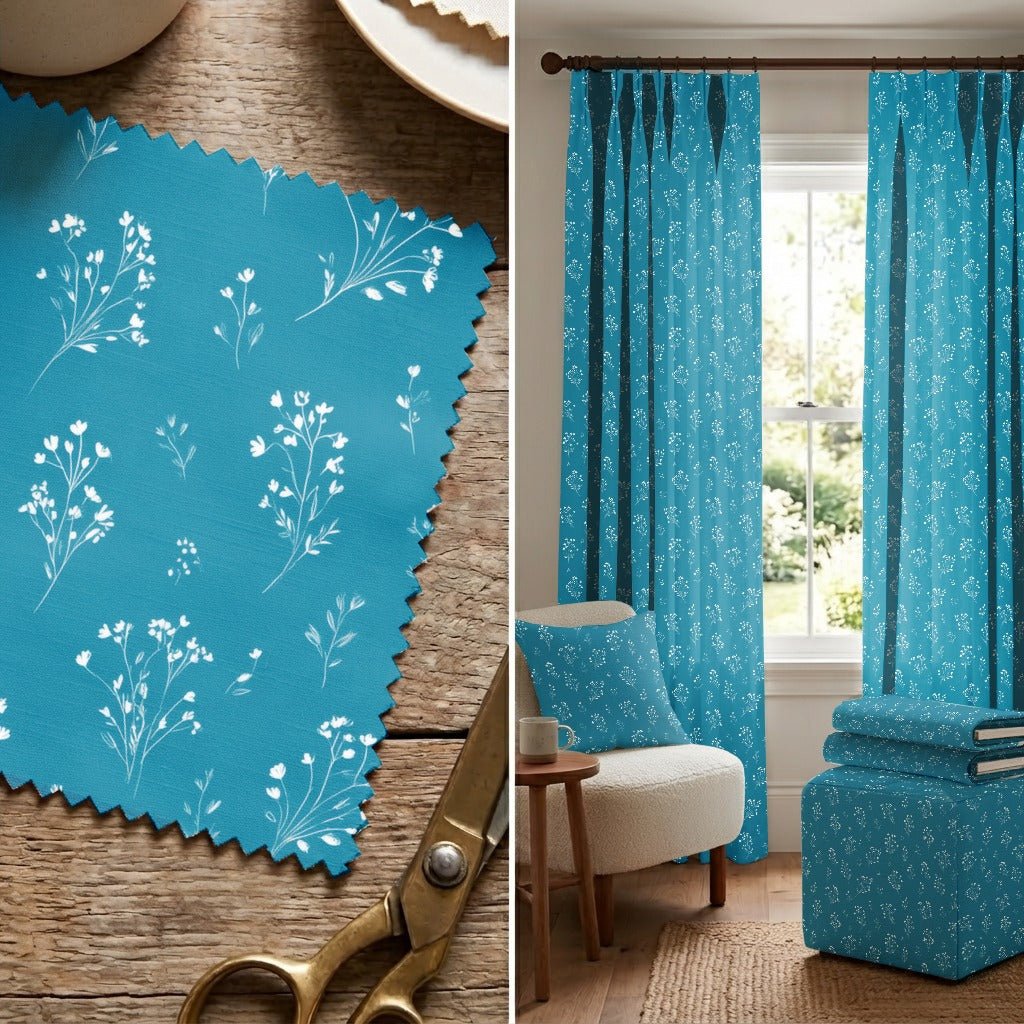 Lincoln Blue - Fabric - Linen Rowe