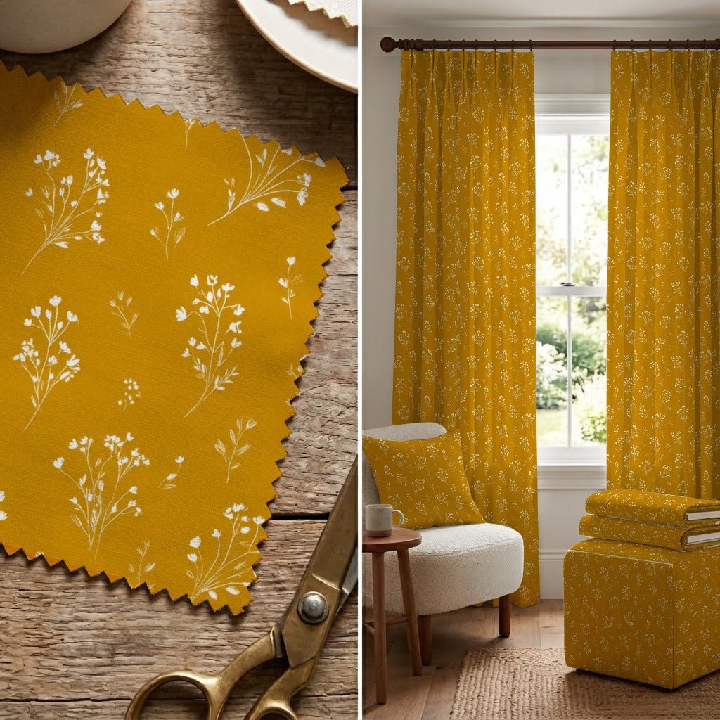 Lincoln Yellow - Fabric - Linen Rowe