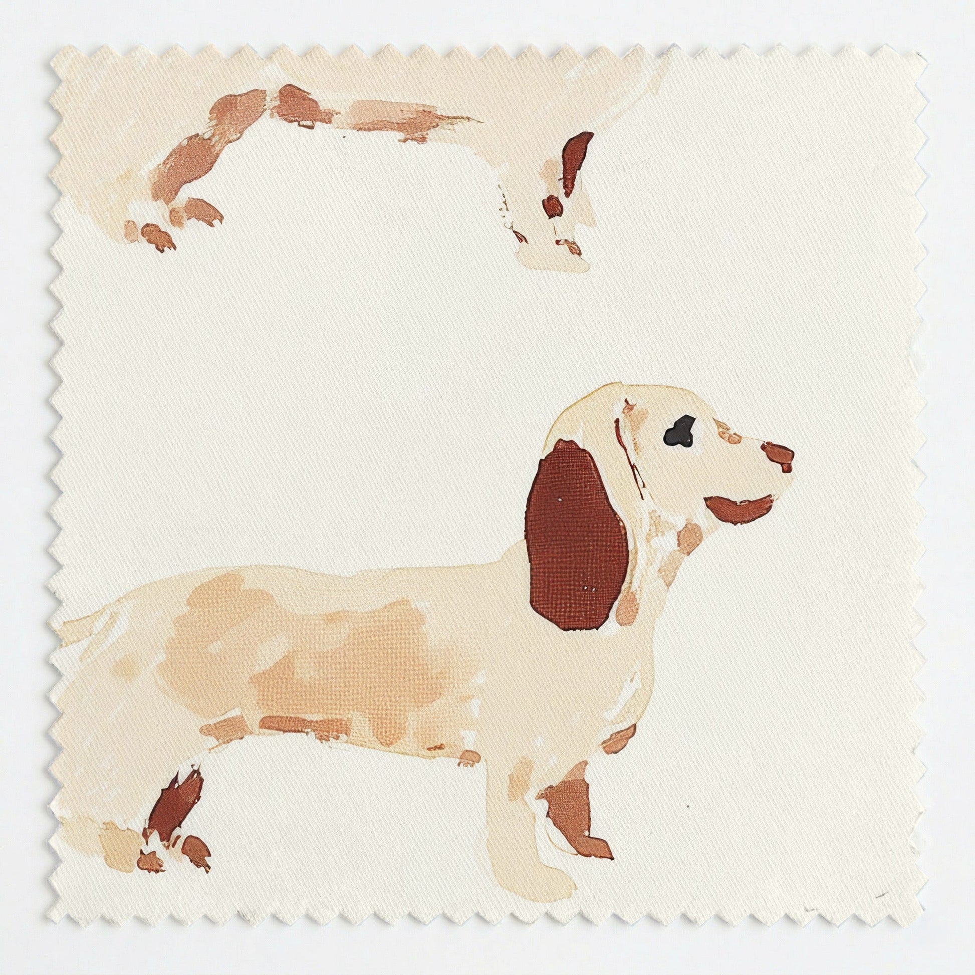 Lined Up Dachshund - Fabric - Linen Rowe