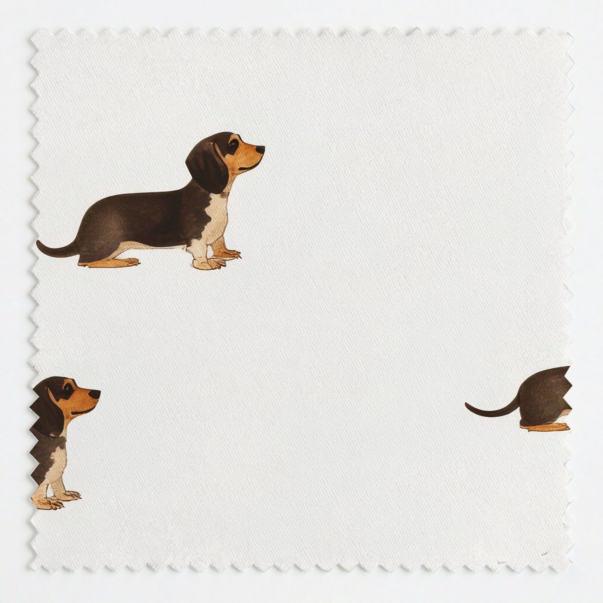 Lined Up Dachshund(1) - Fabric - Linen Rowe