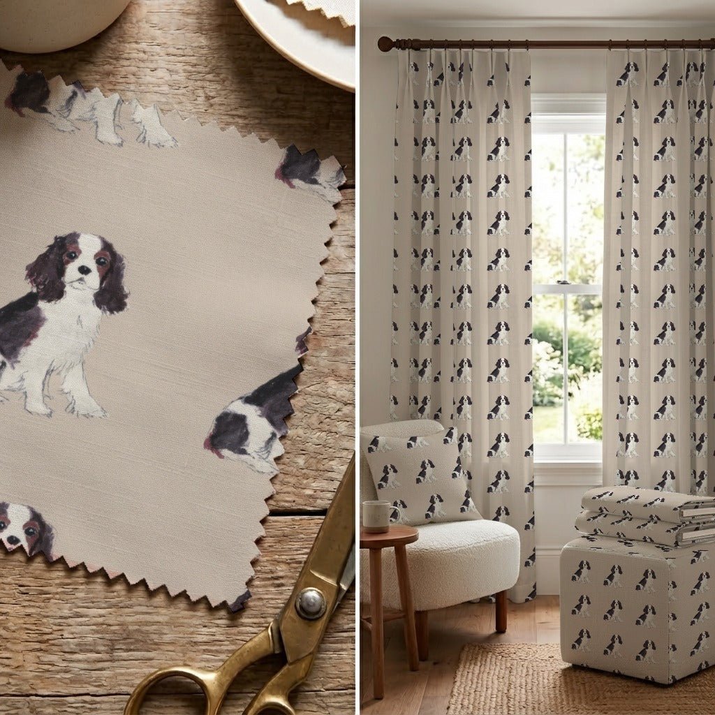 Little Spaniel - Fabric - Linen Rowe