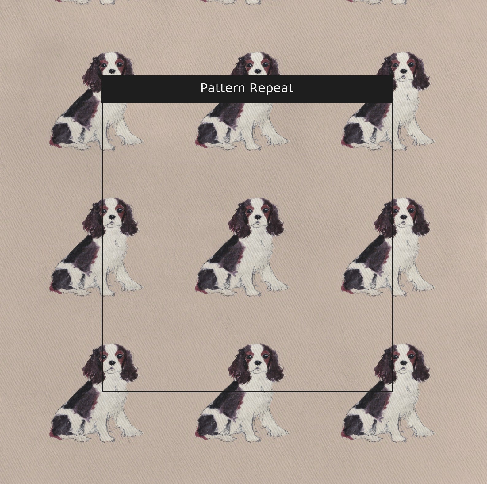 Little Spaniel - Fabric - Linen Rowe